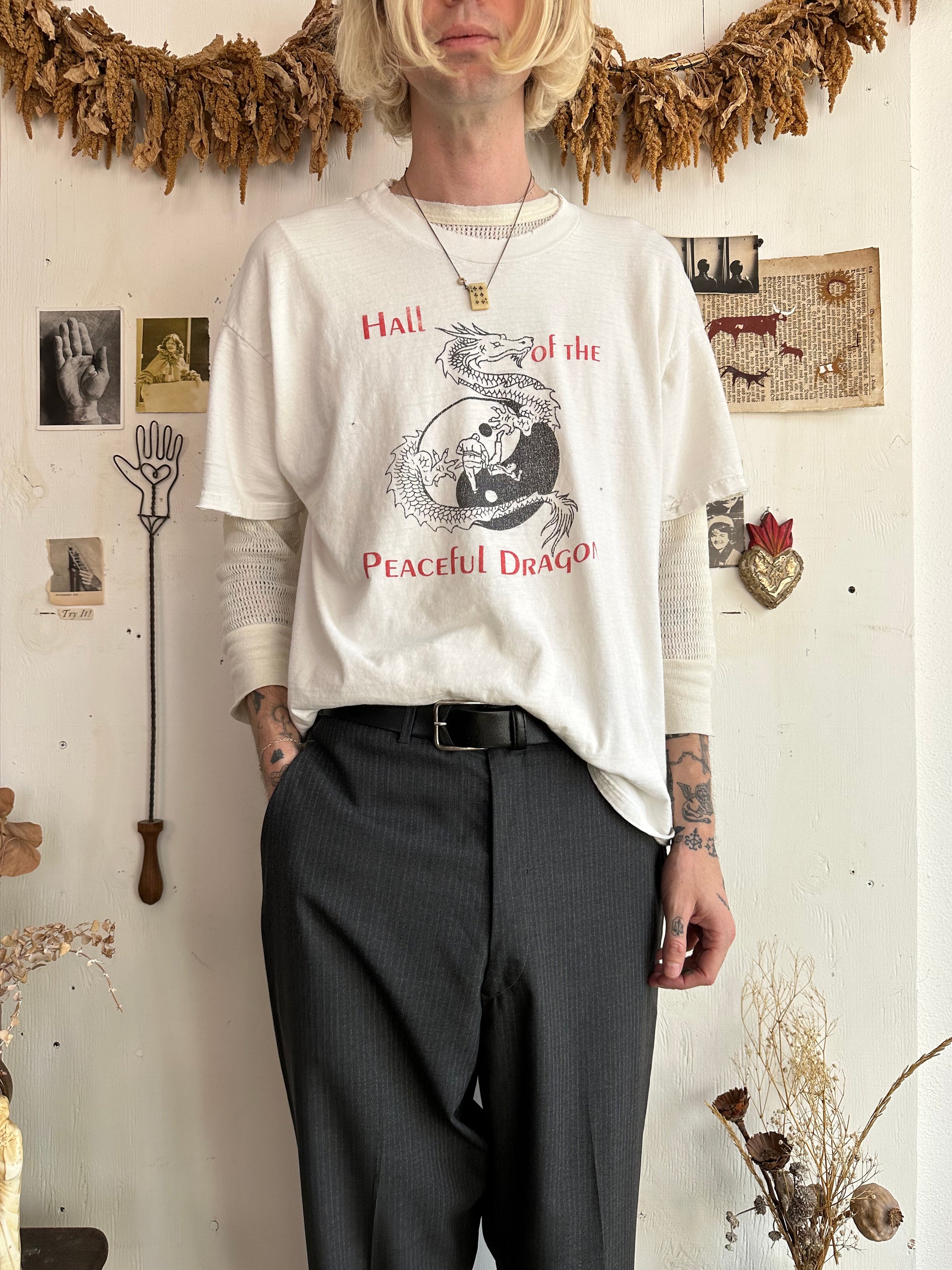 1990s Hall of the Peaceful Dragon Tee