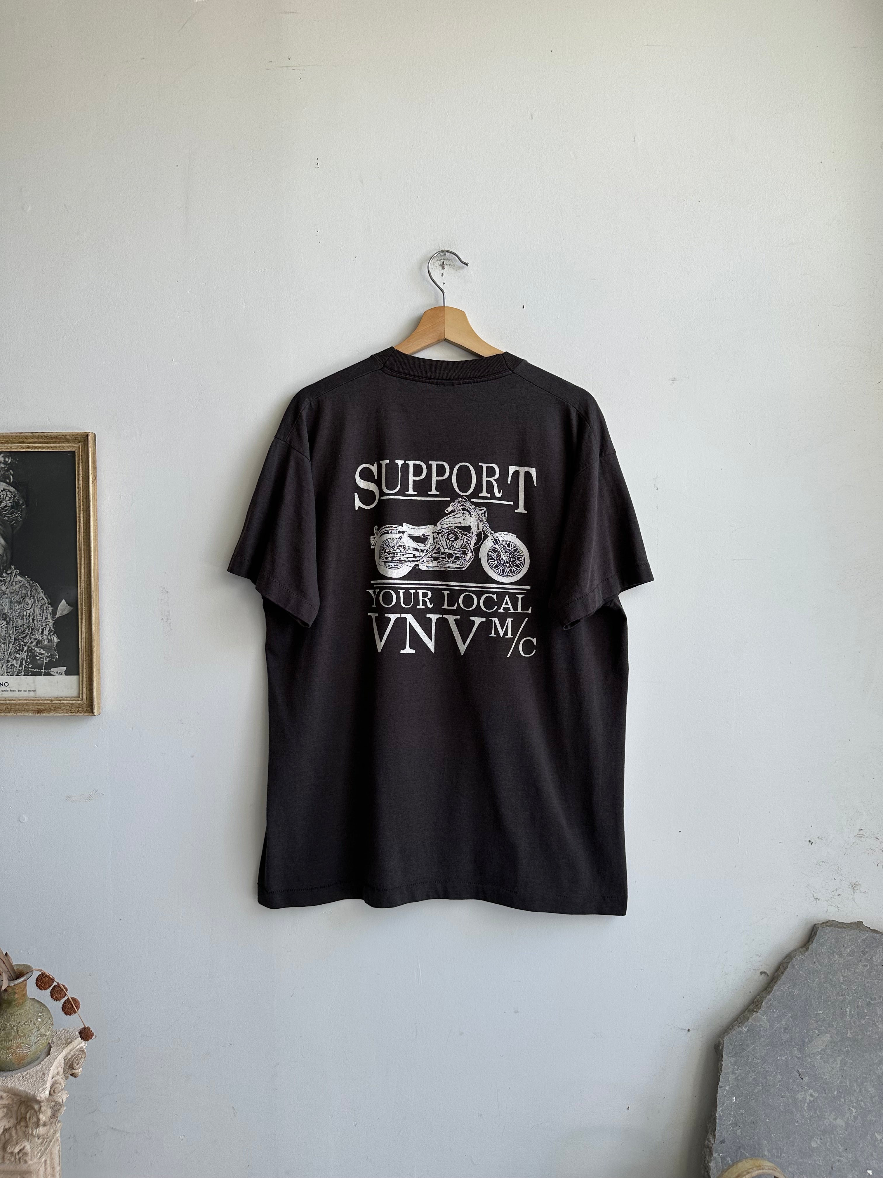 1990s Faded Support Vietnam Vet BikersT-Shirt (XL)