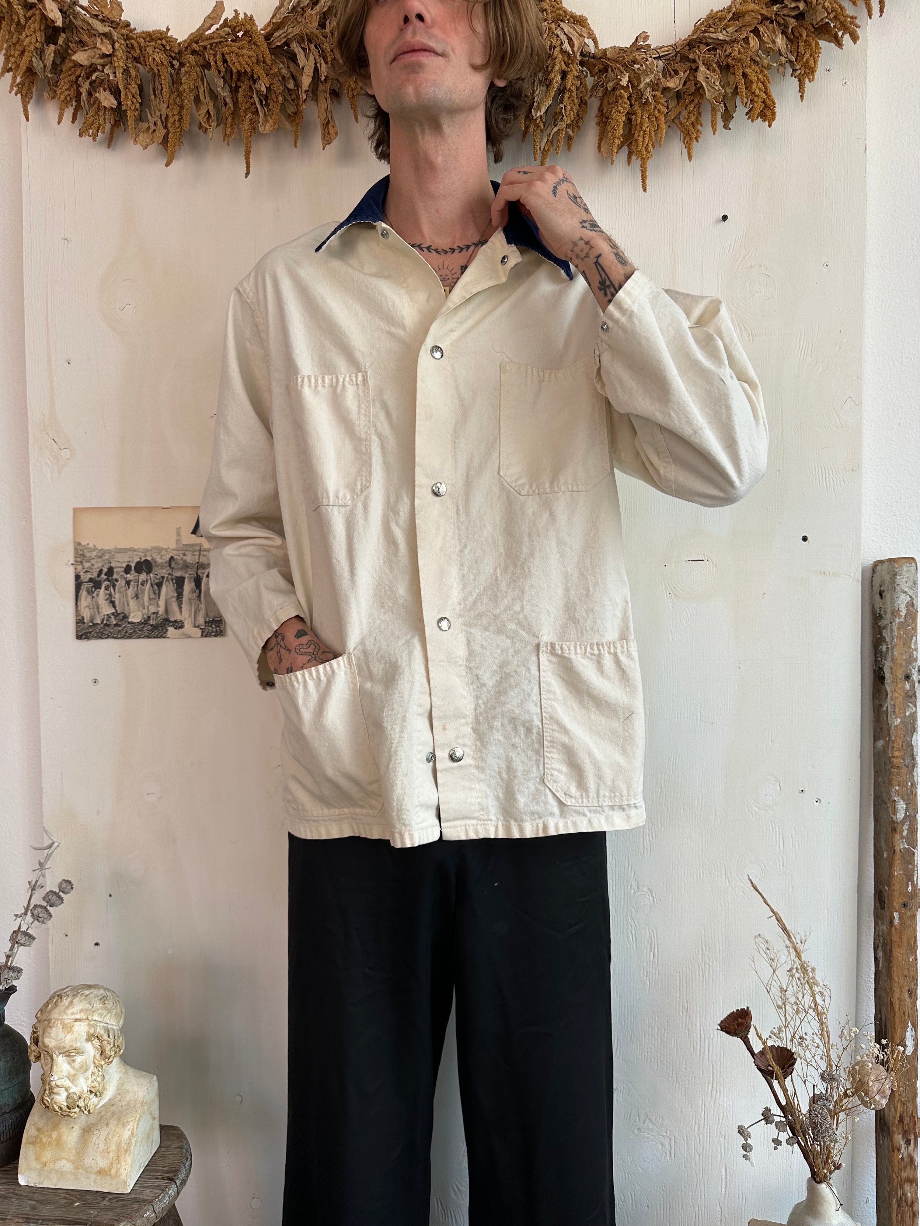 1980s White Chore Coat (XL)