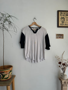 1970s Striped Baseball Henley (M)