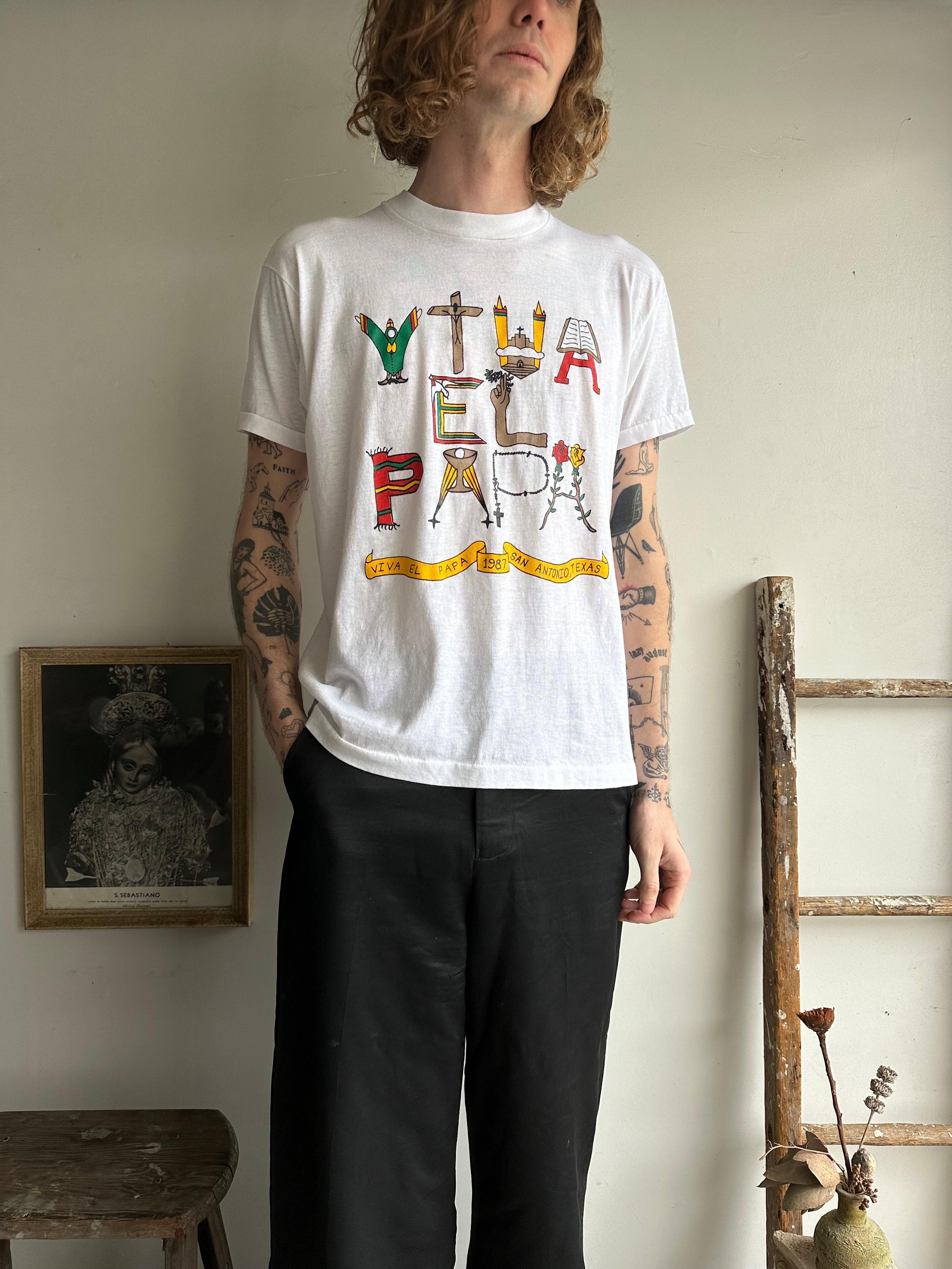 1987 Viva El Papa T-Shirt (M/L)