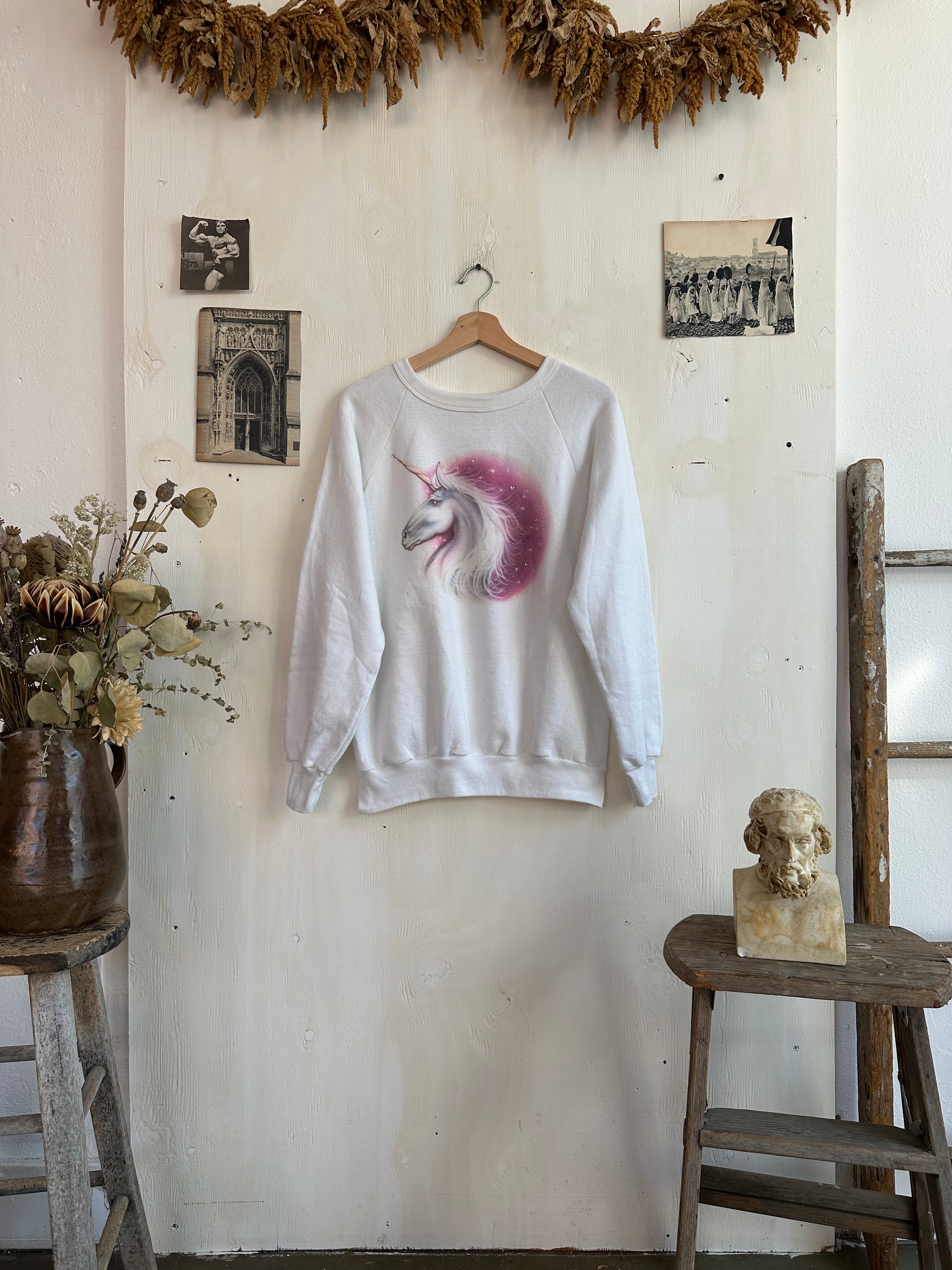 1980s Unicorn Sweatshirt (L/XL)