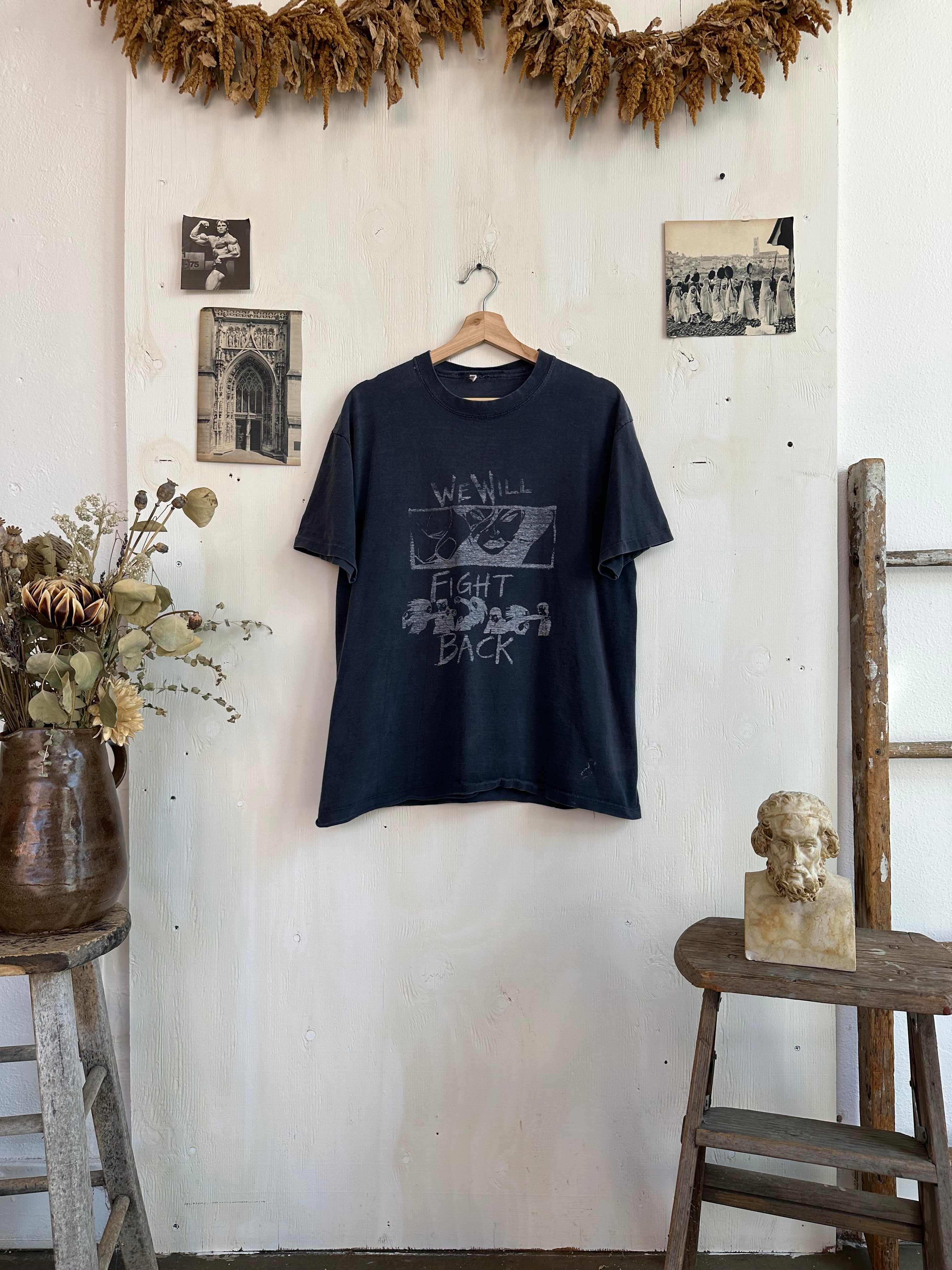 1990s Faded Women Fighting Back Tee (Boxy L)