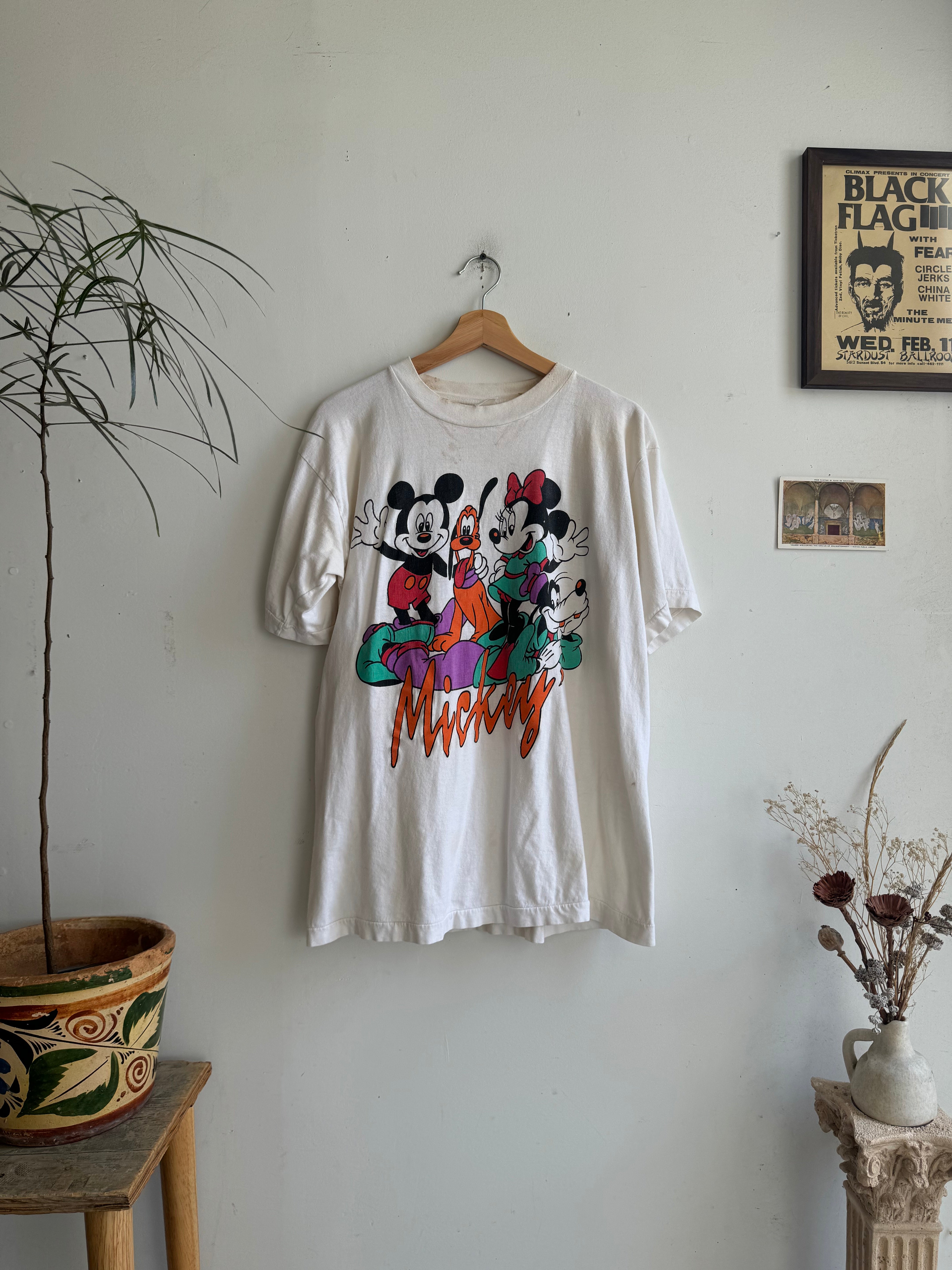 1990s Mickey Mouse Family T-Shirt (L)