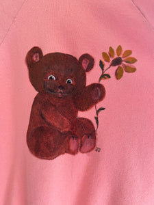 1980s Hand Painted Teddy Bear Sweatshirt (M)