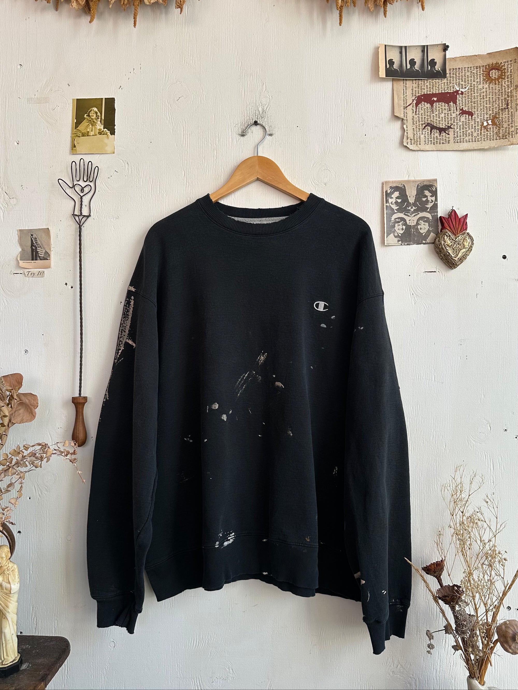 1990s Paint Splattered Champion Sweatshirt