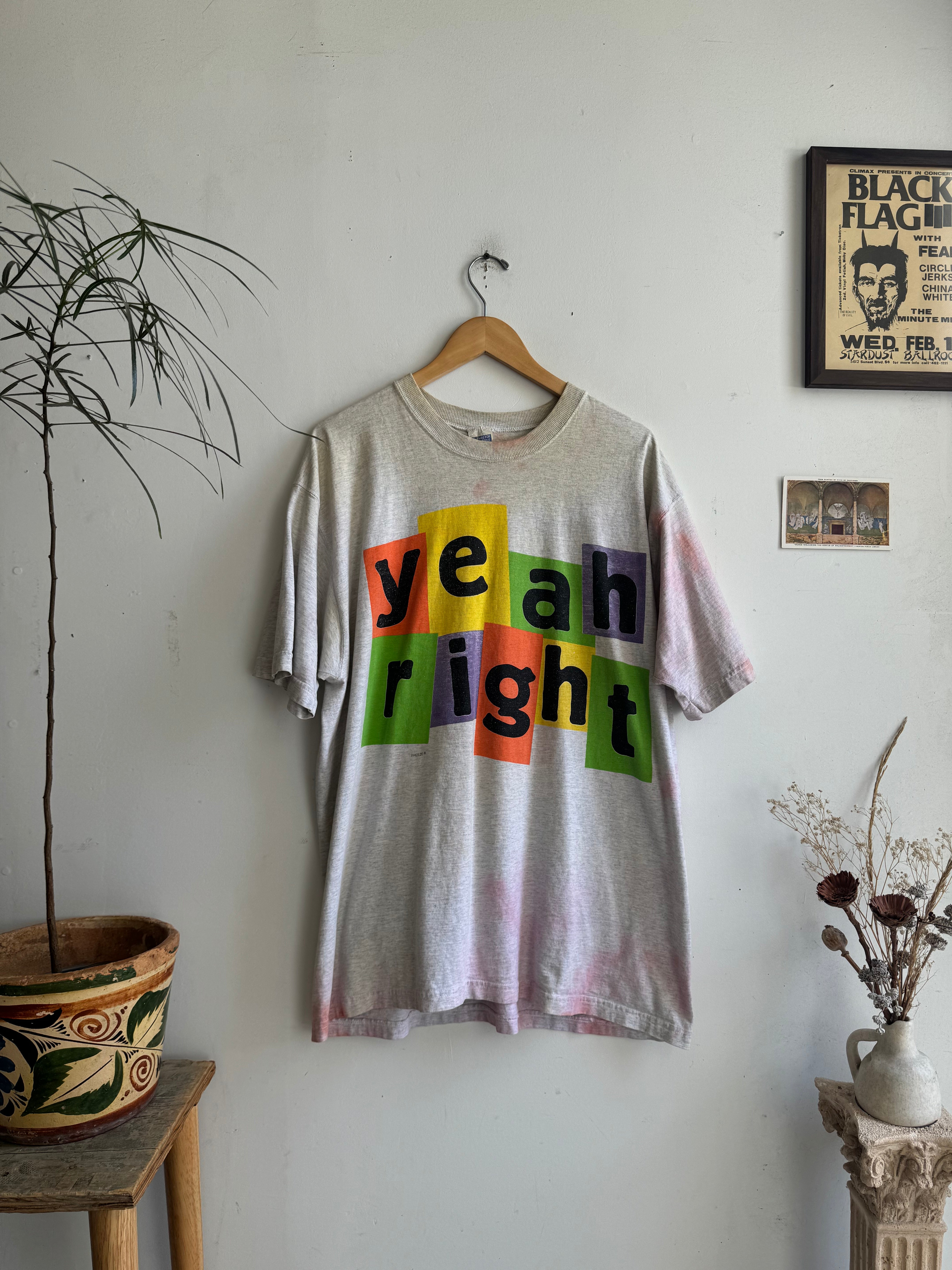 1990s Discolored Yeah Right T-Shirt (XXL)
