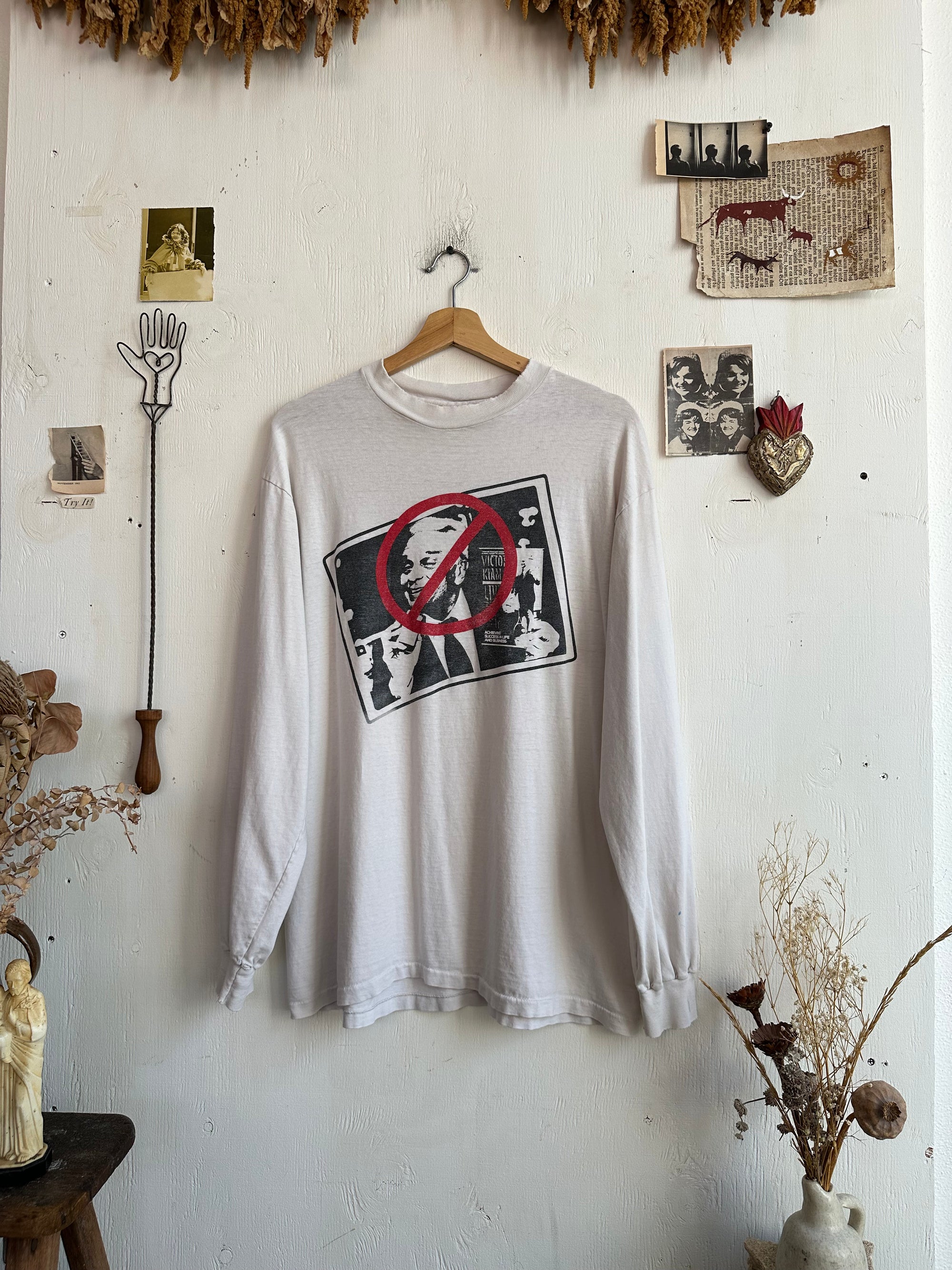 1990s Well Worn Fuck Victor Kiam Long Sleeve