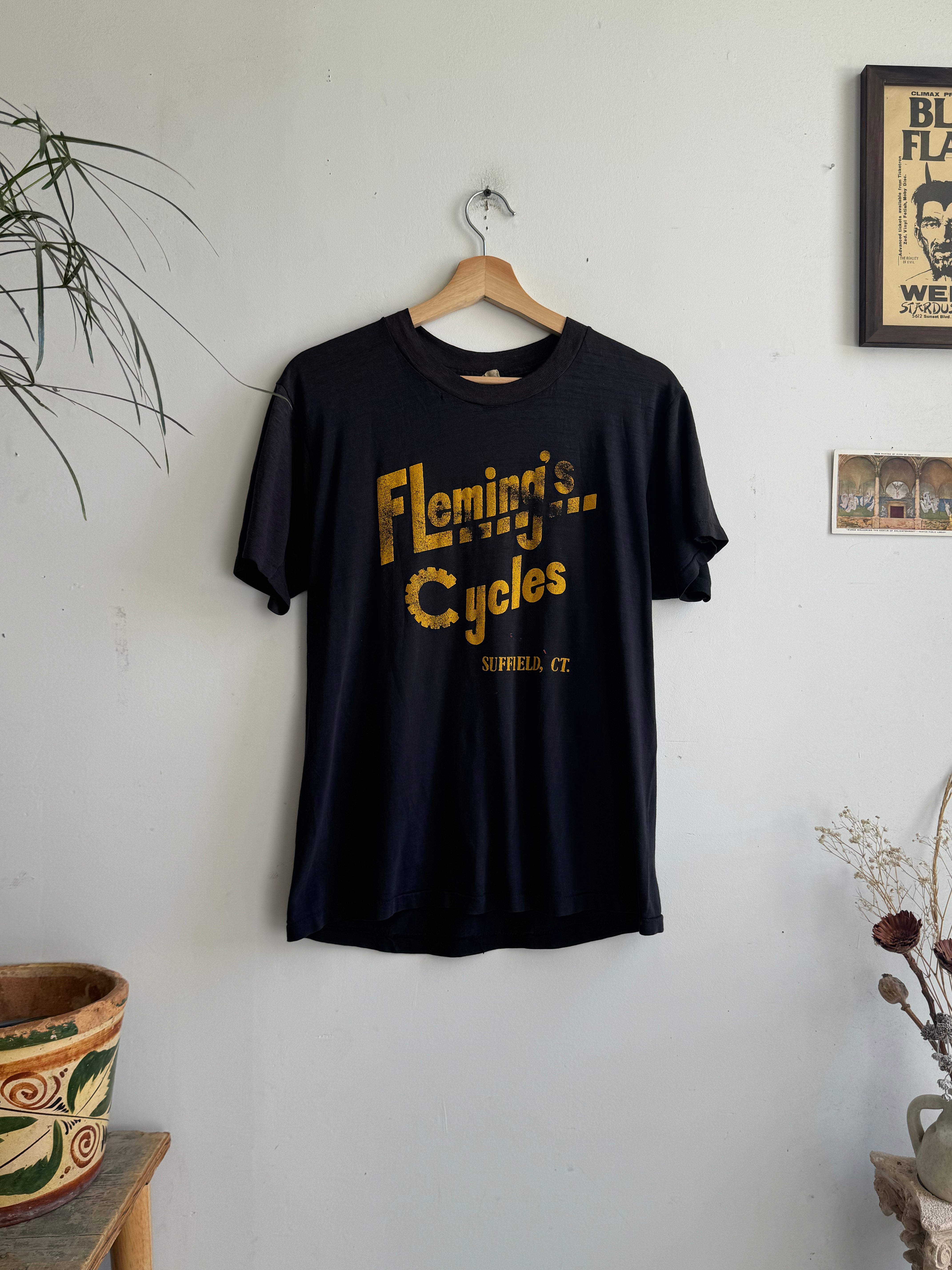 1980s Paper Thin Fleming’s Cycles T-Shirt (M/L)