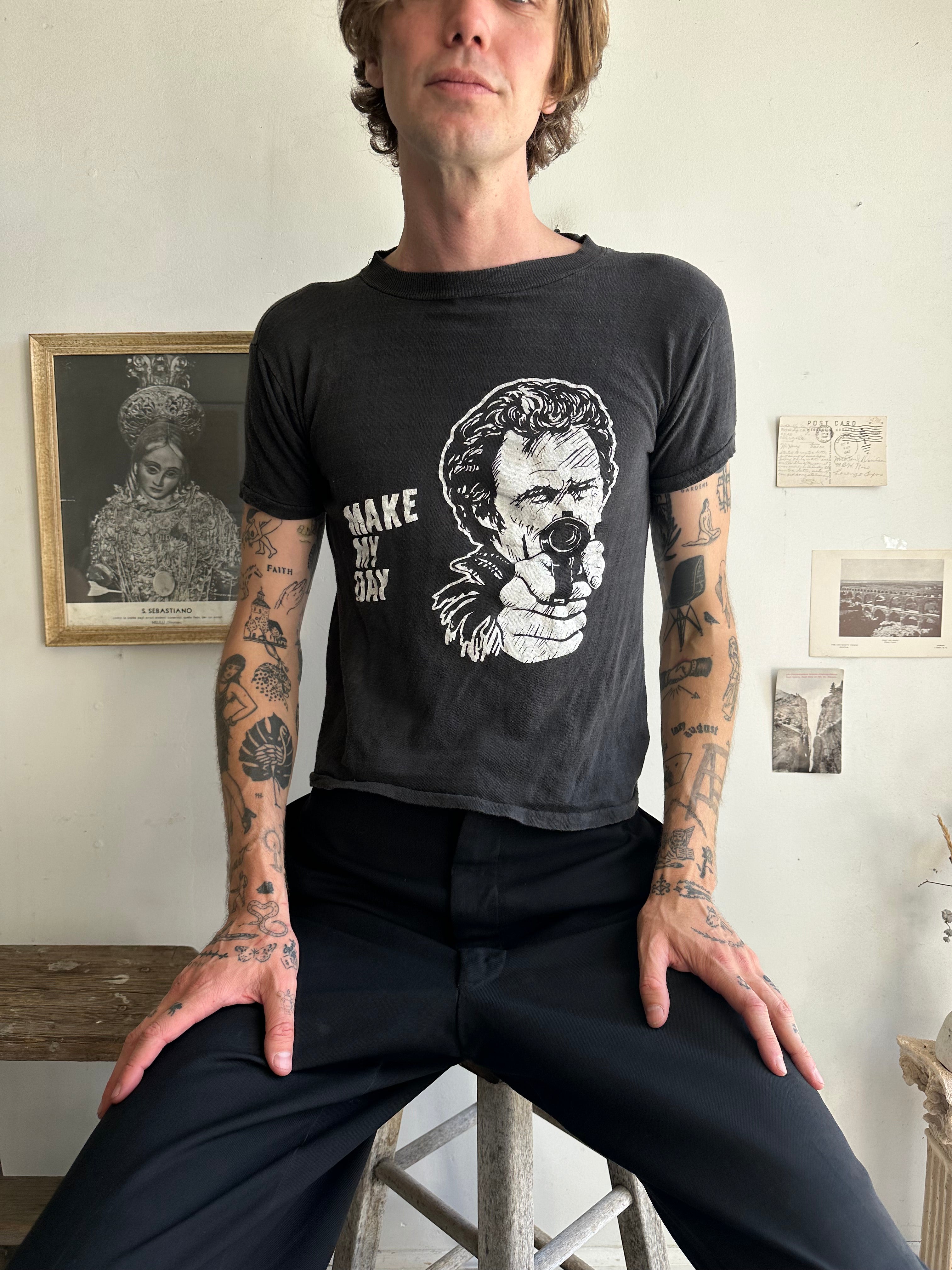 1970s Well-Worn Dirty Harry Clint Eastwood T-Shirt (S/M)