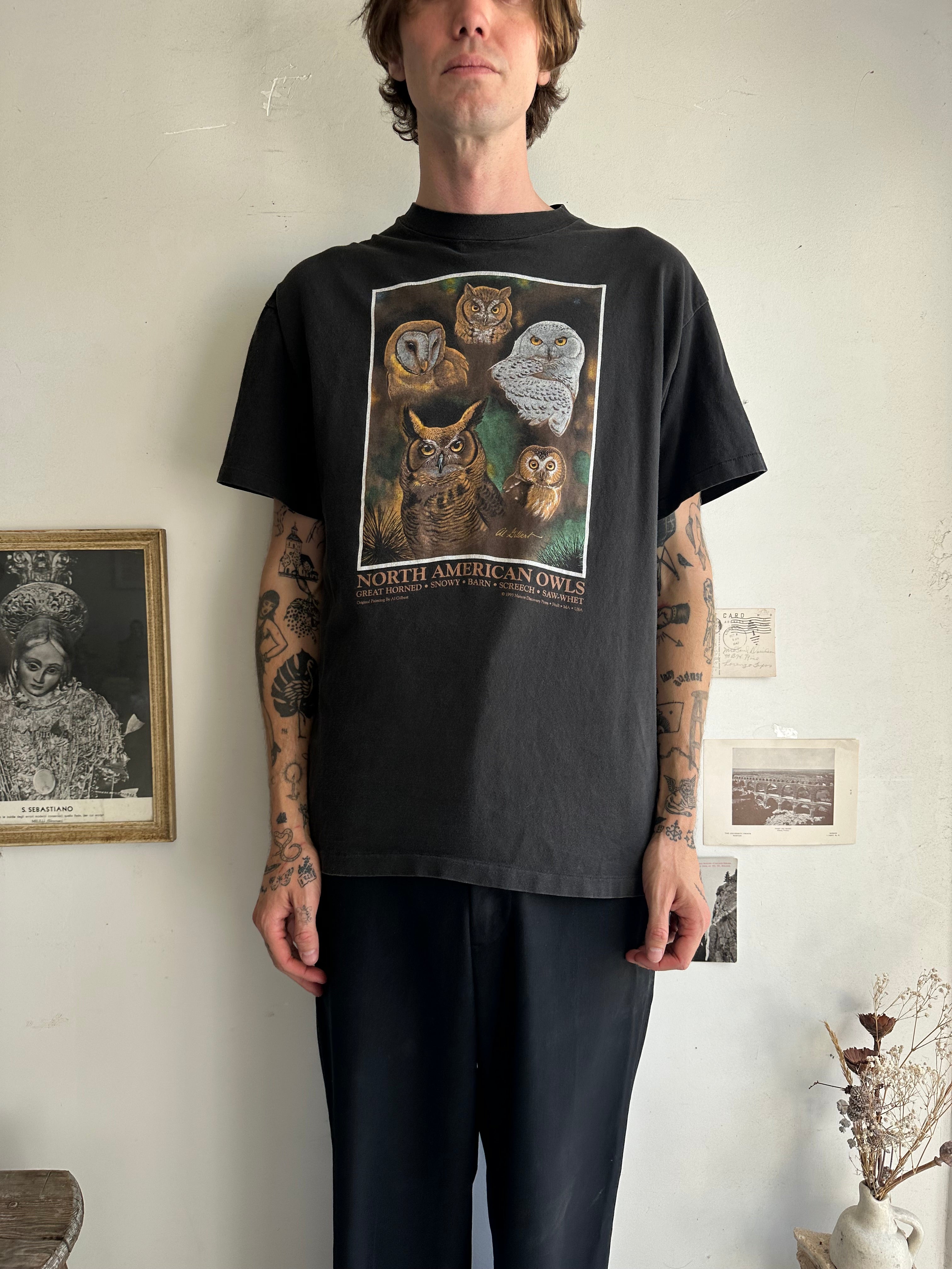 1990s North American Owls T-Shirt (M/L)