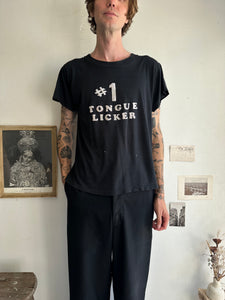 1970s Homemade Tongue Licker T-Shirt (M)