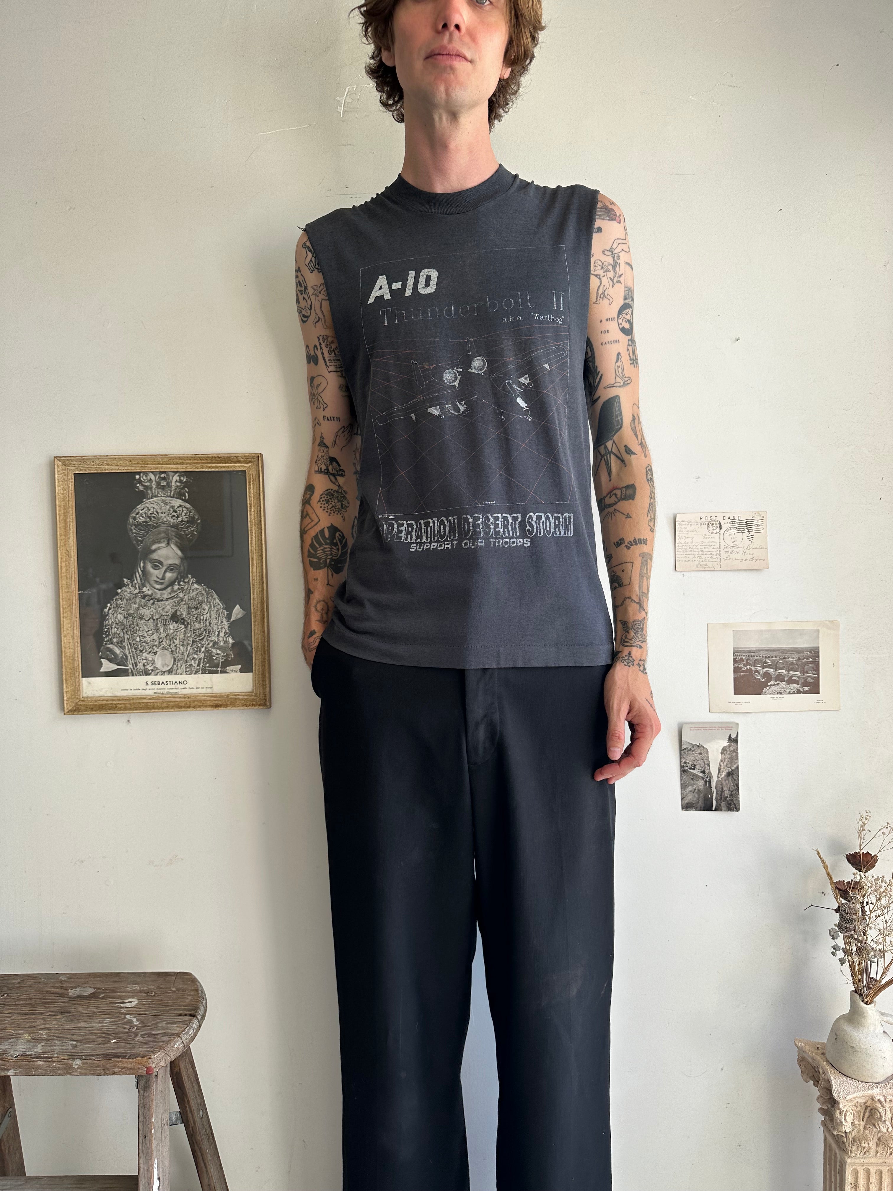 1990 Faded Desert Storm Muscle Tee (M/L)