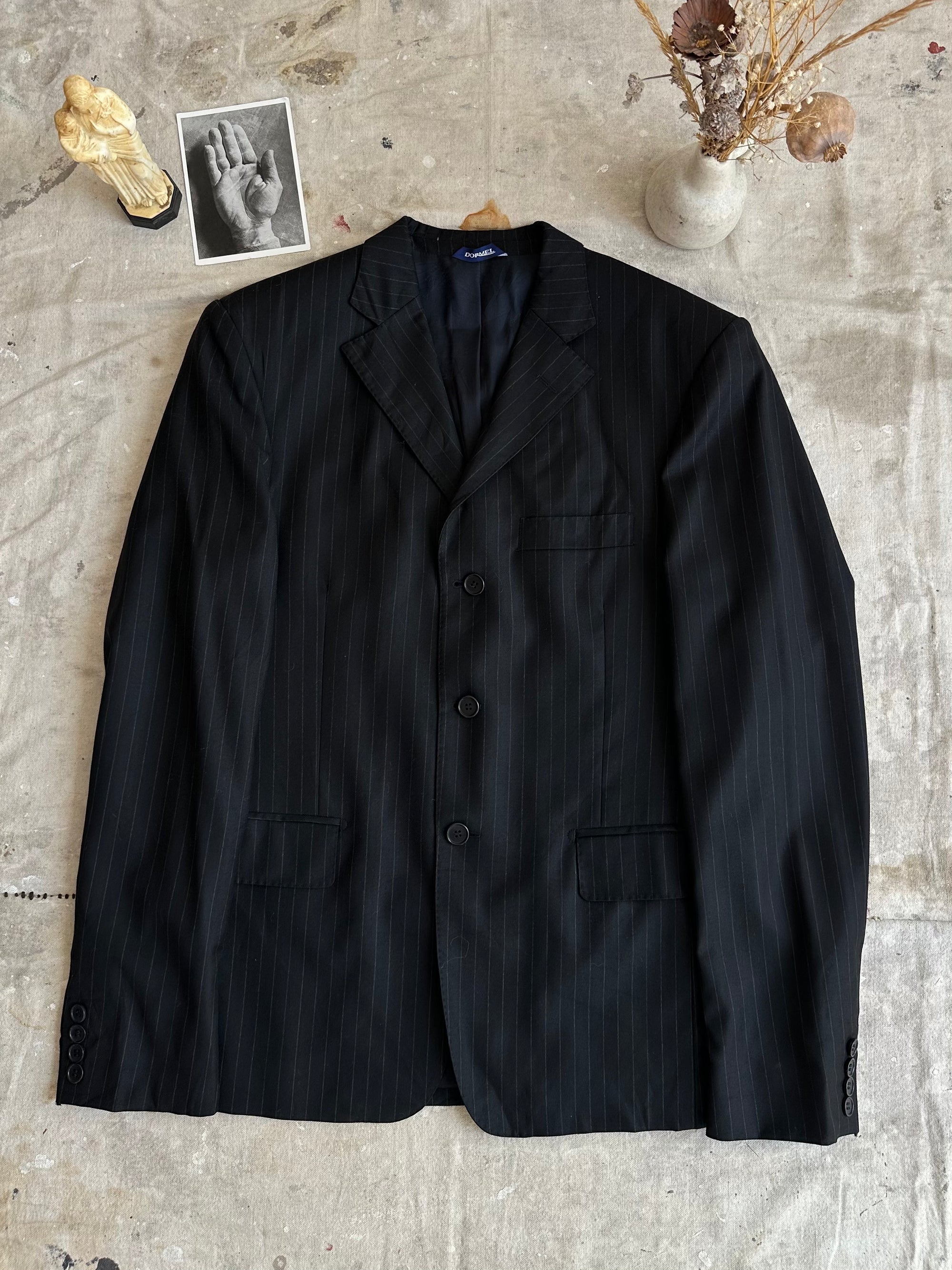 1960s Black Pinstripe Suit