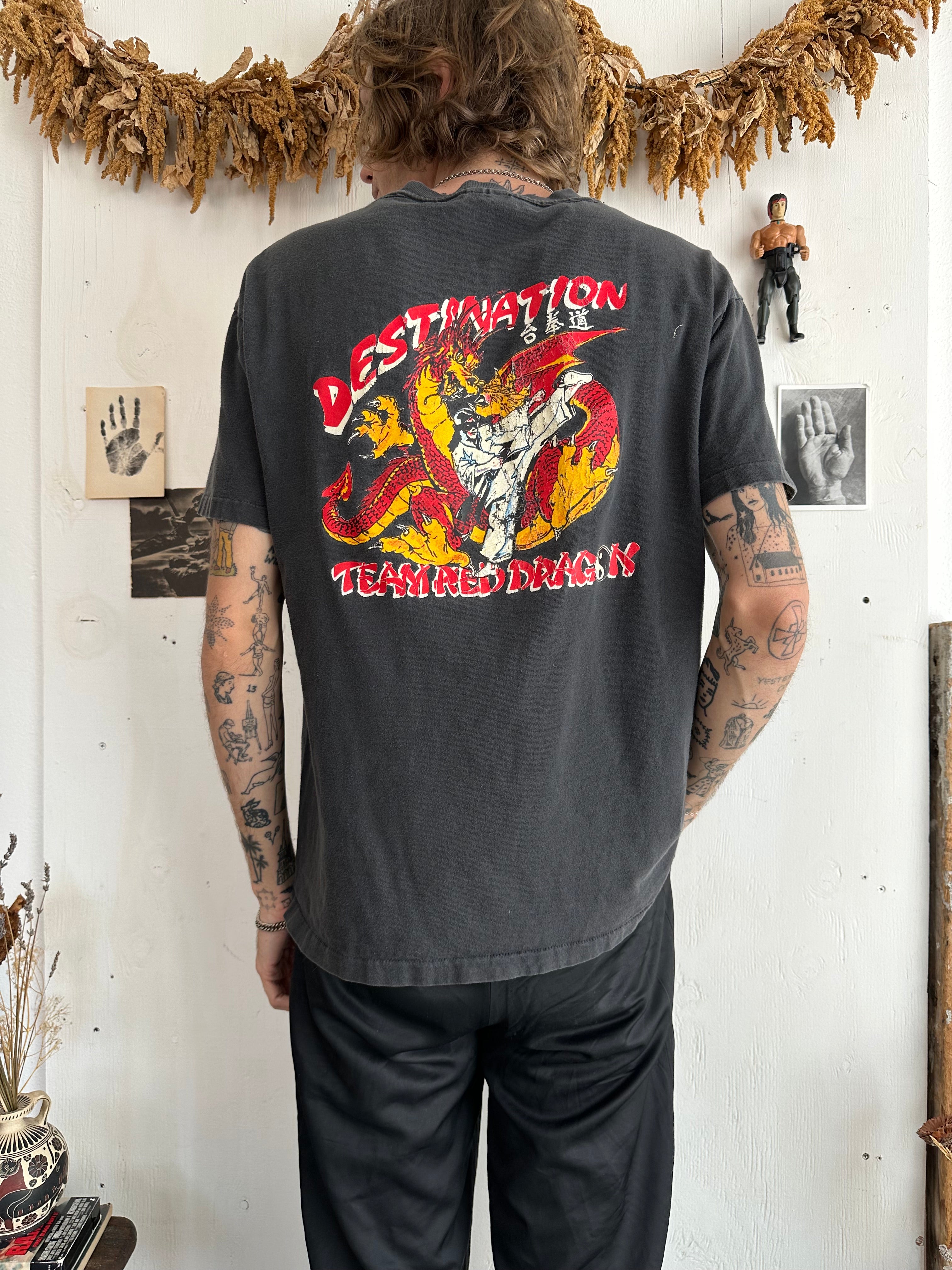 1990s Red Dragon Martial Arts Tee (L)