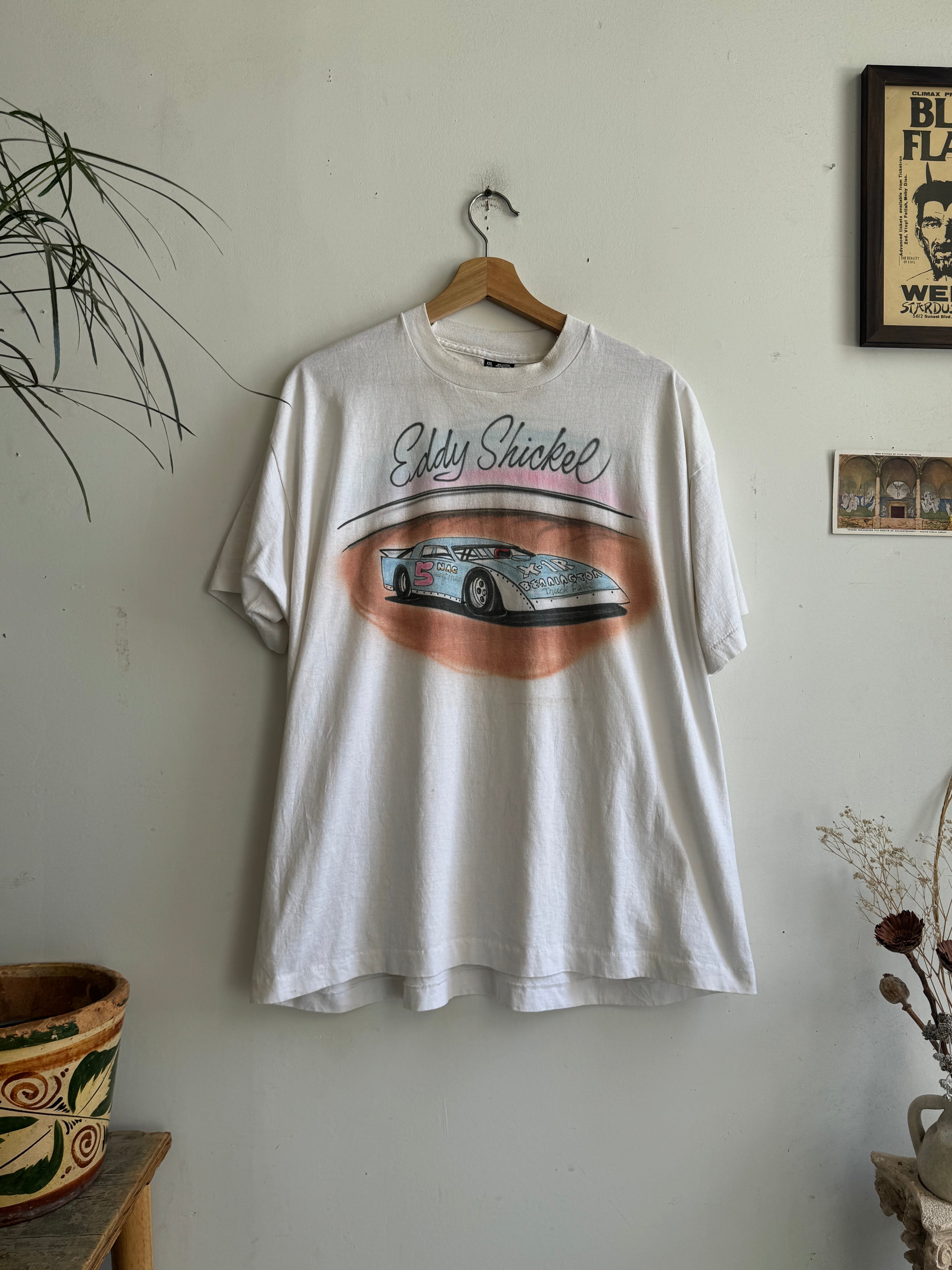 1990s Hand-Drawn Eddie Shickel Nascar Tee (XXL)