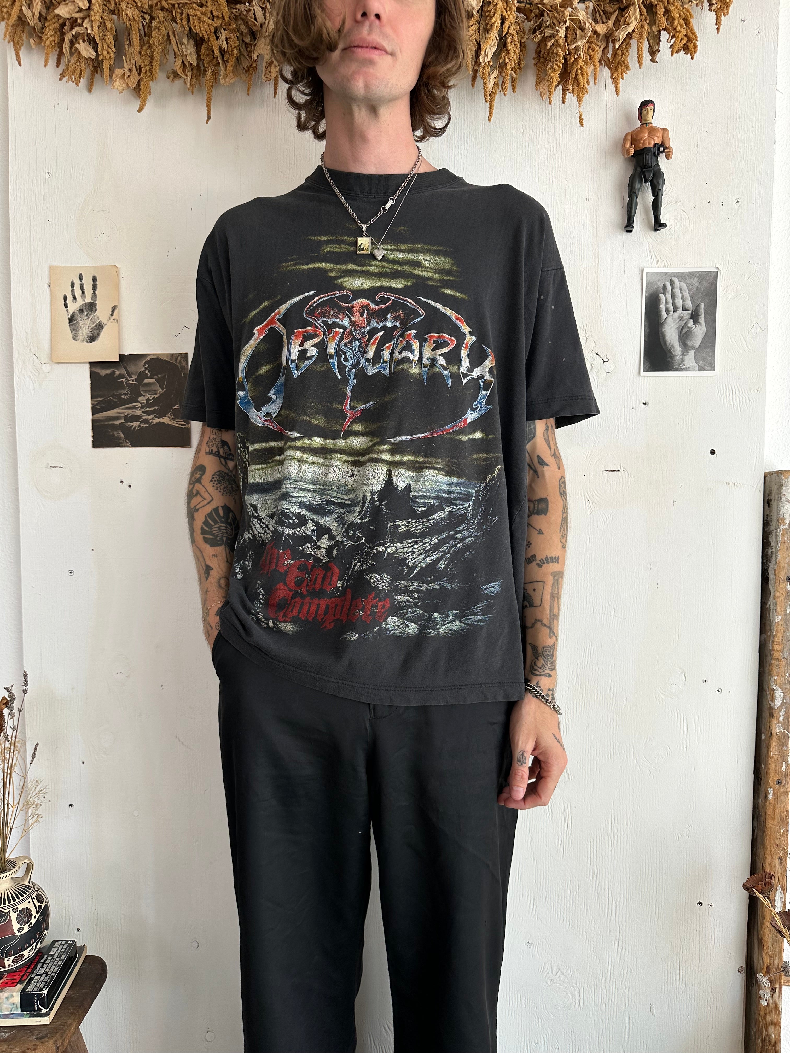 1990s Obituary The End Complete Double Sided T-Shirt (Boxy XL)