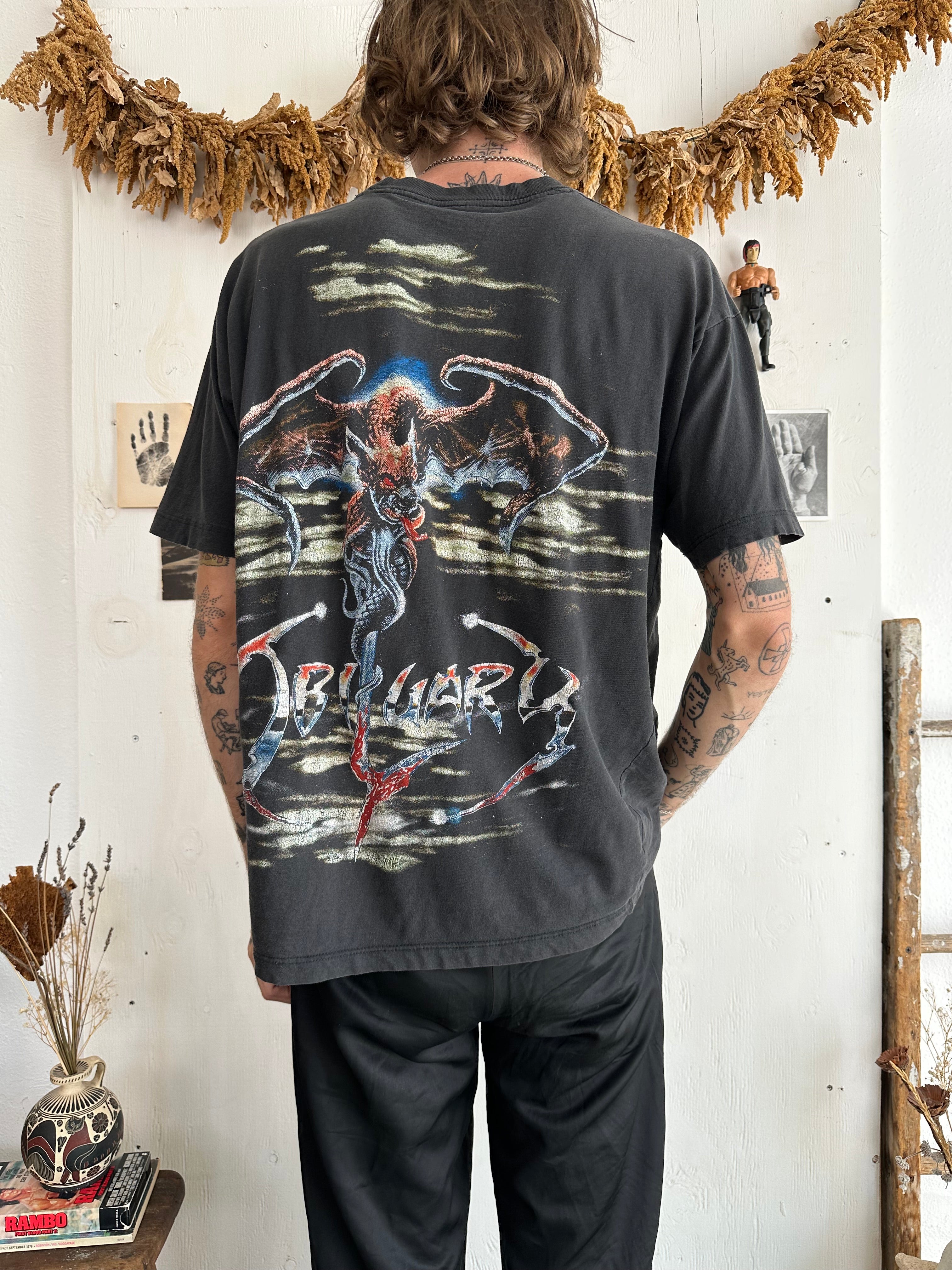 1990s Obituary The End Complete Double Sided T-Shirt (Boxy XL)