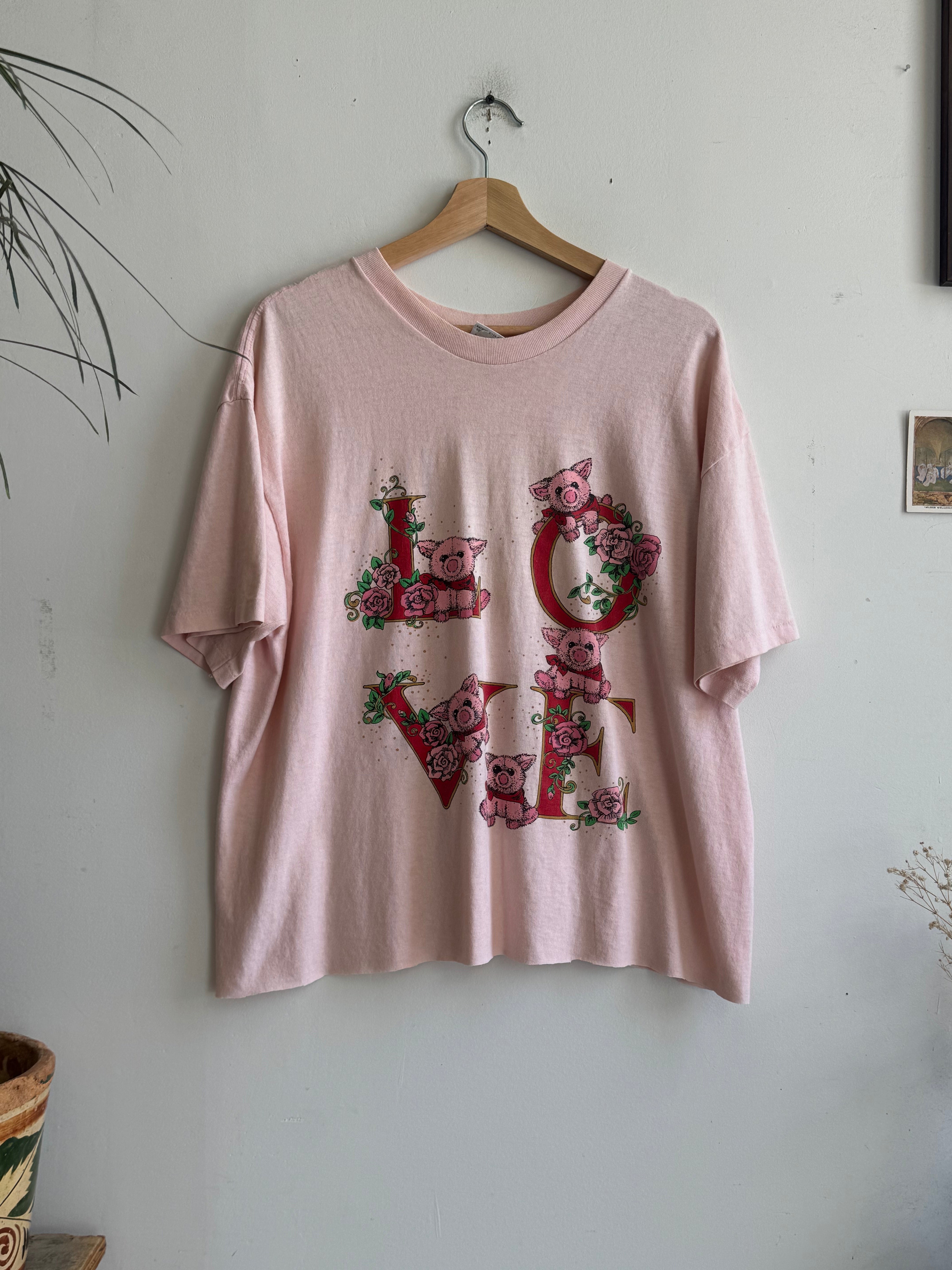 1990s Love Piggies T-Shirt (Boxy M)