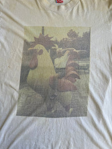 1990s Faded Homemade Rooster T-Shirt (L/XL)