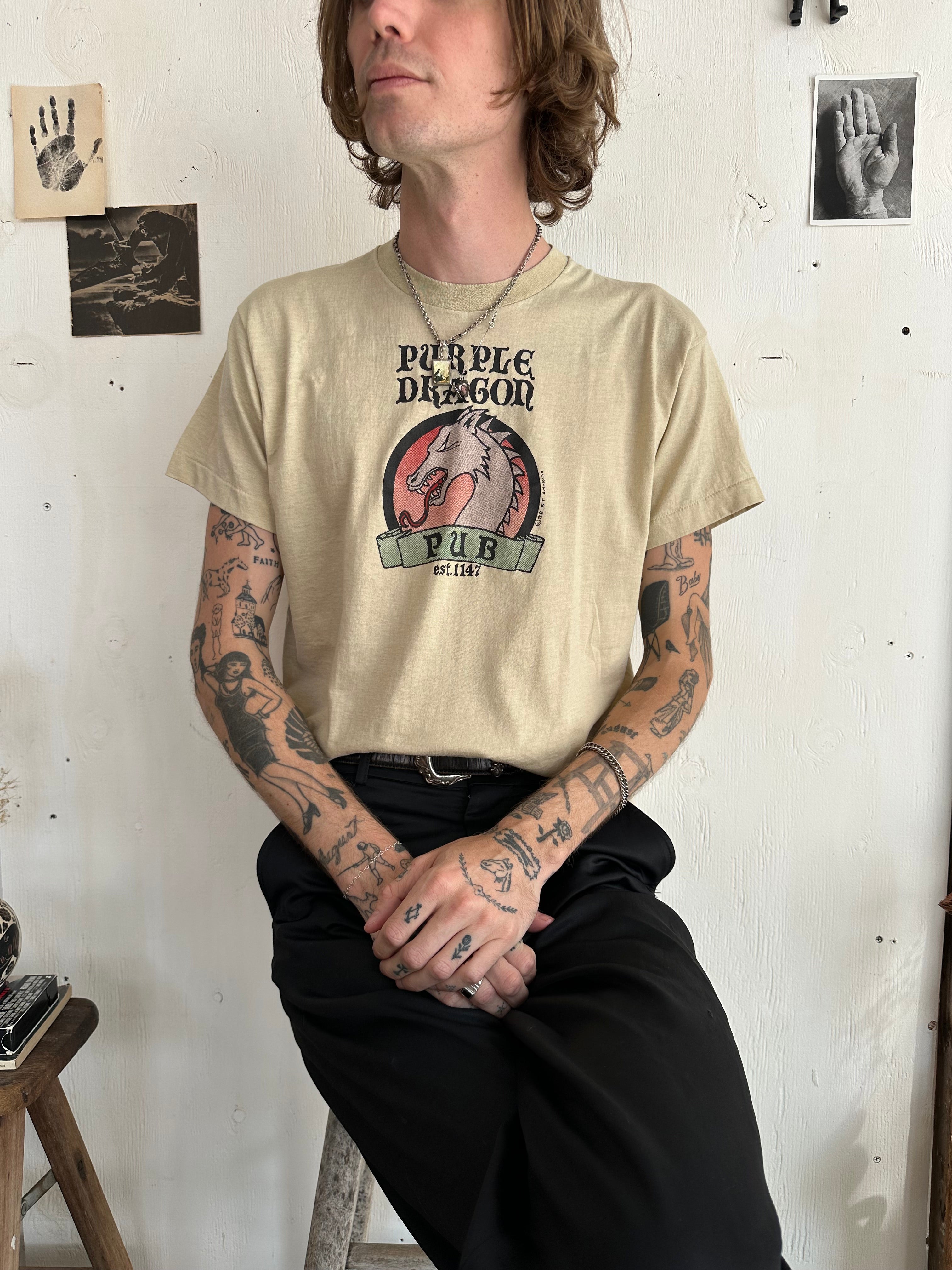 1988 Purple Dragon Pub D & D T-Shirt (L)