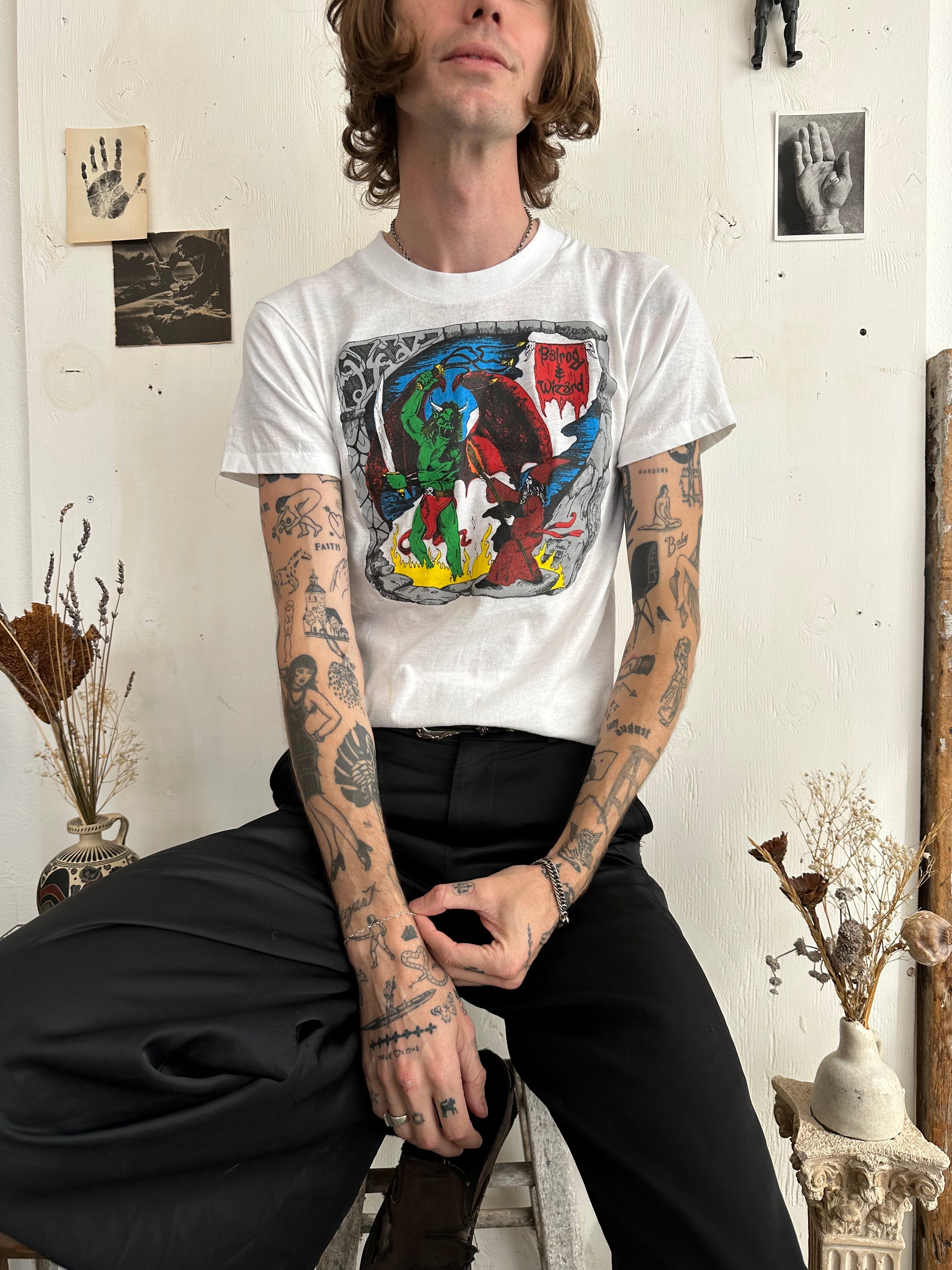 1984 D & D Balrog and Wizard Tee (M)