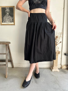 1990s Black Midi Skirt (XS/S)