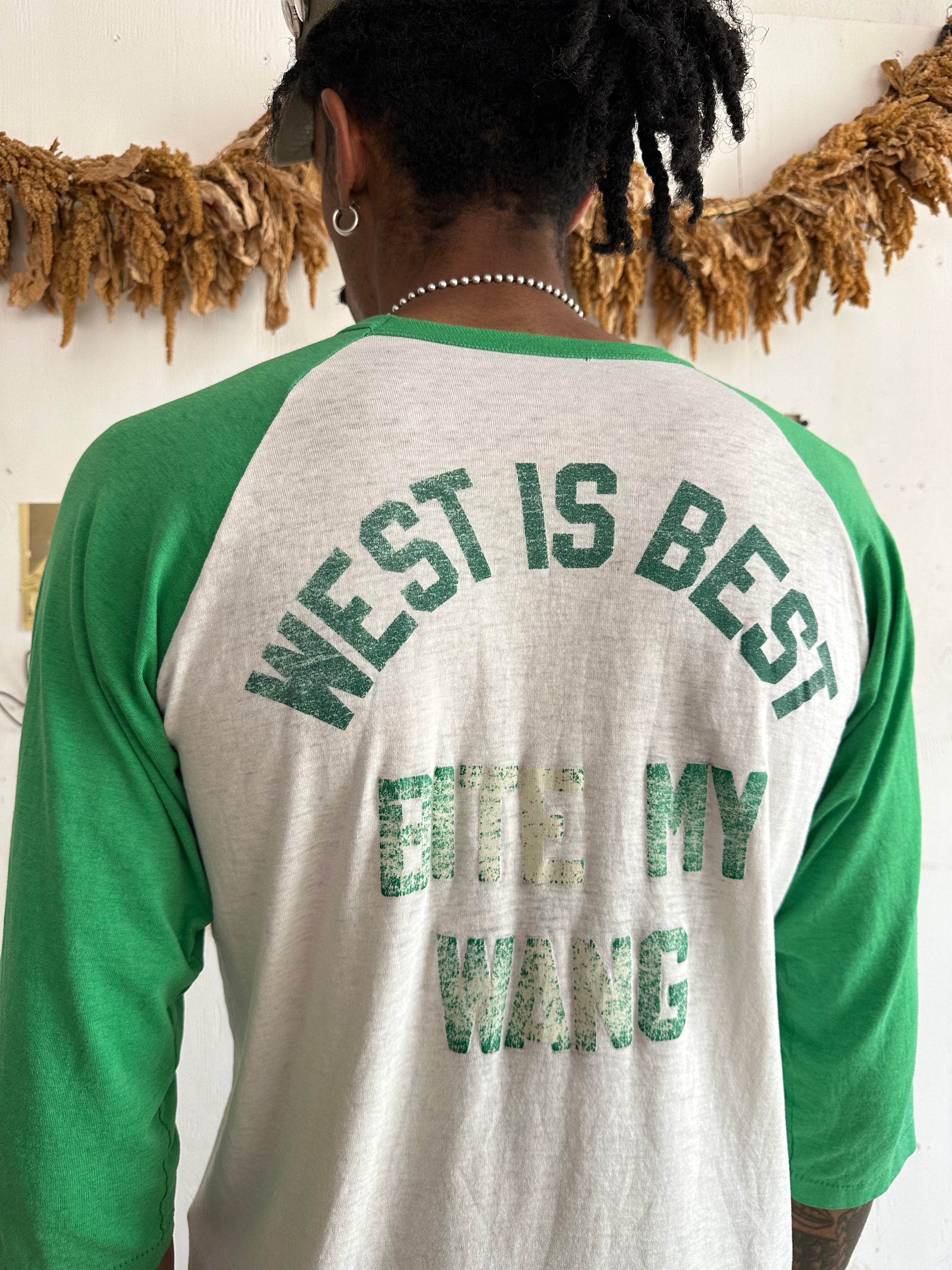 1970s Paper Thin WEST IS BEST Baseball Tee