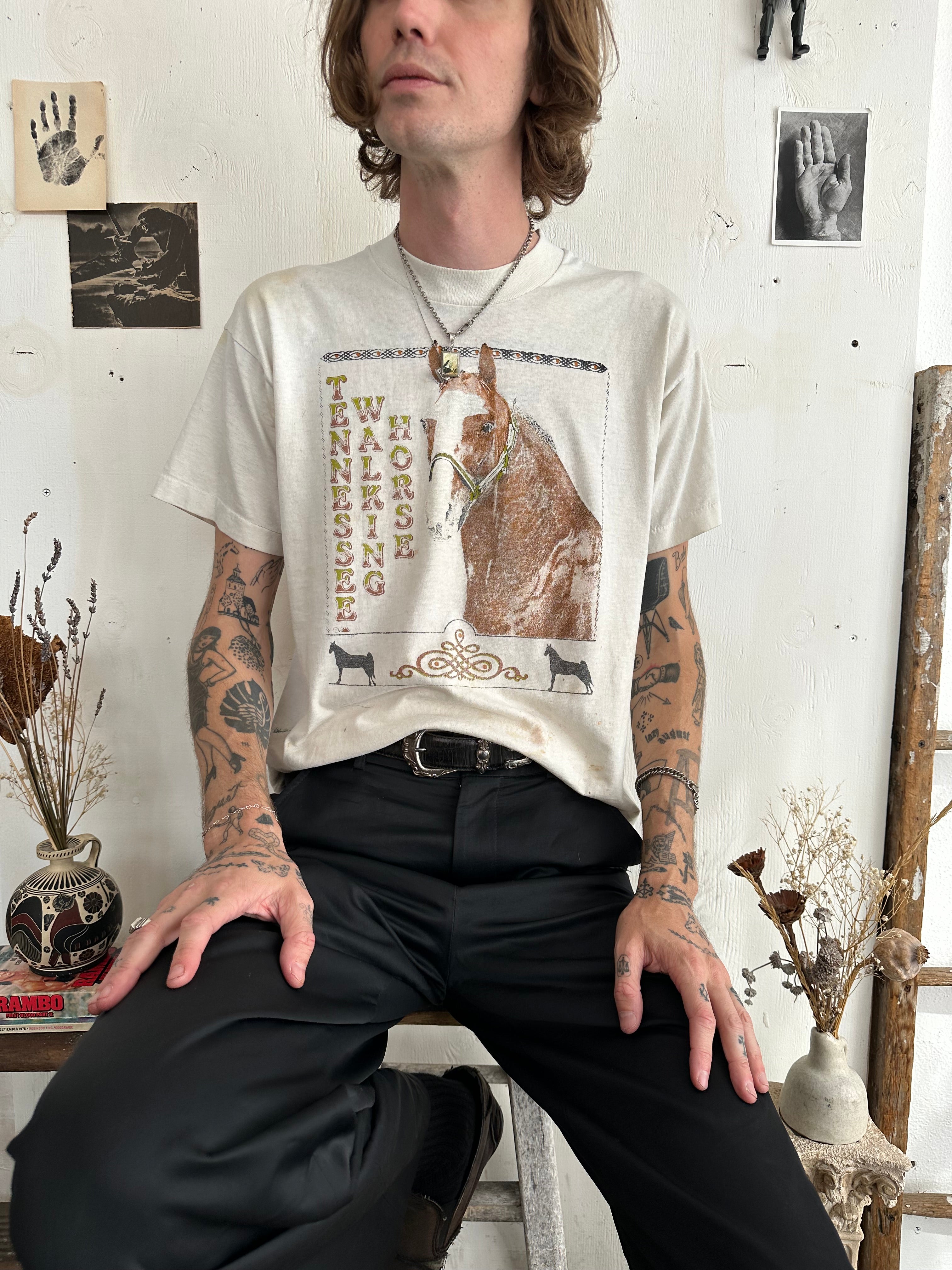 1980s Thrashed Tennessee Walking Horse Tee (L/XL)