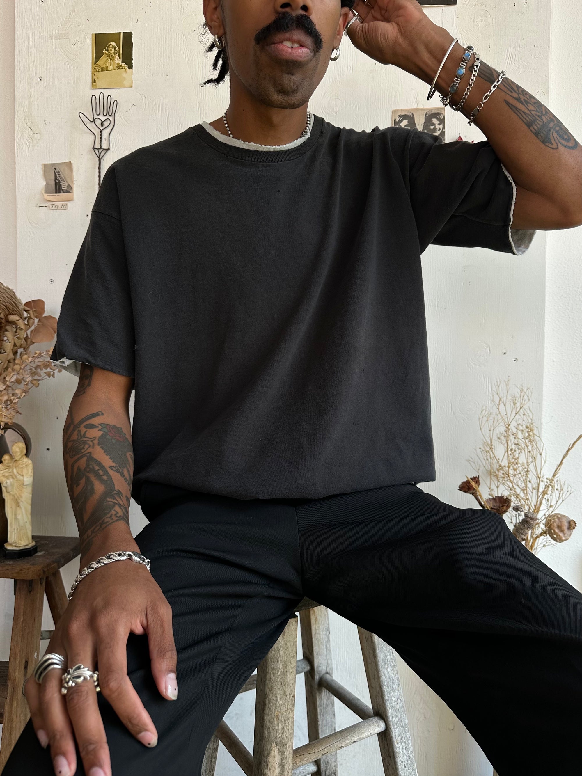 1990s Faded Double Collar Blank