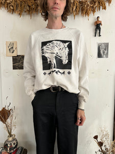 1990s Stained Horse Drawing Sweatshirt (L/XL)