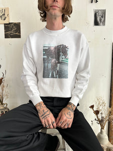 1990s Homemade Horse Photo Sweatshirt (M)
