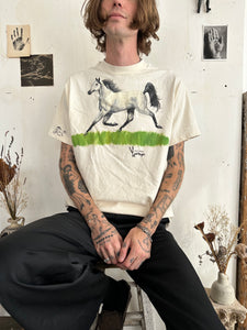 1990s Hand-Painted Horse T-Shirt (M/L)