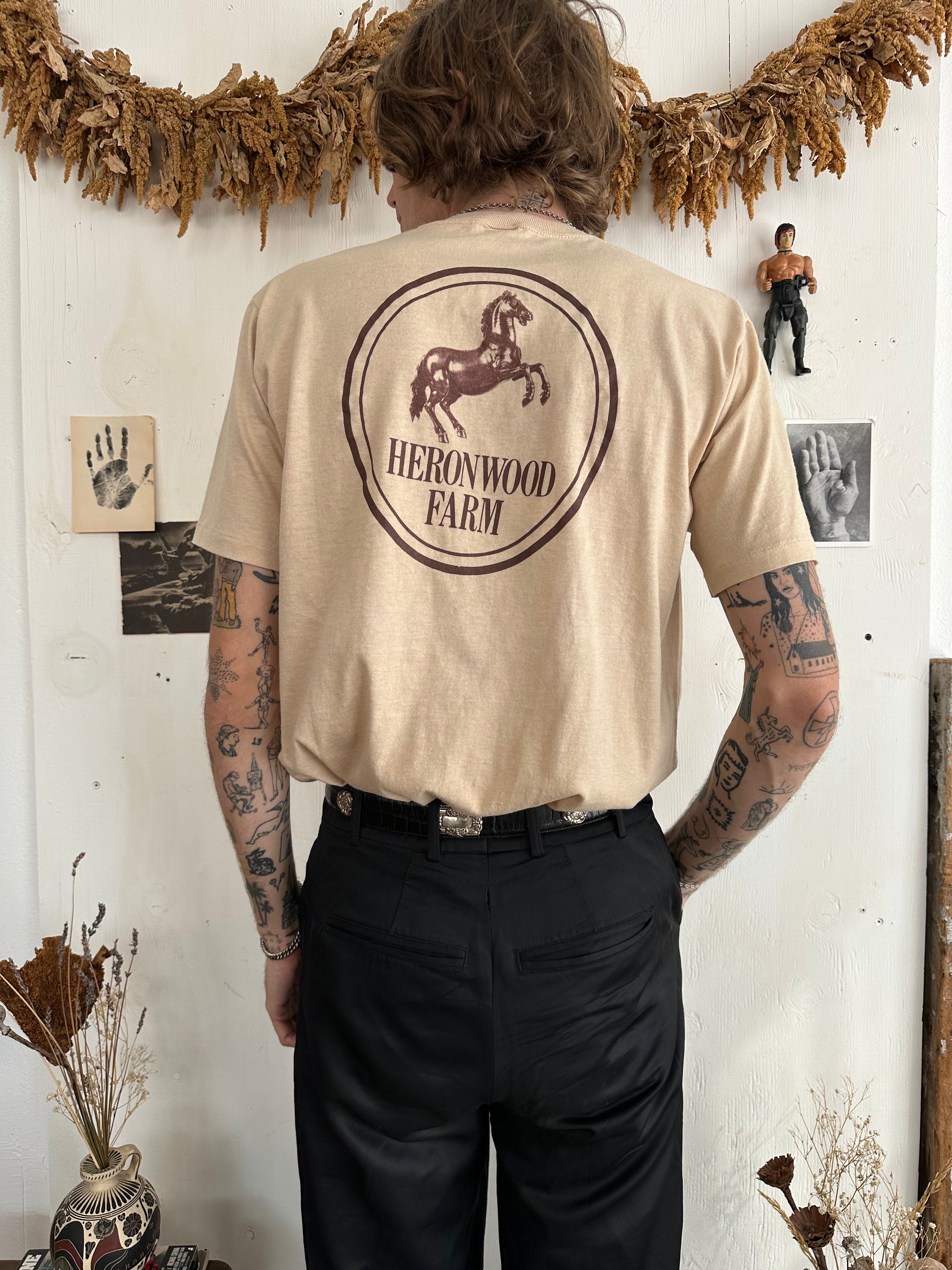 1980s Heronwood Horse Farm tee (M/L)