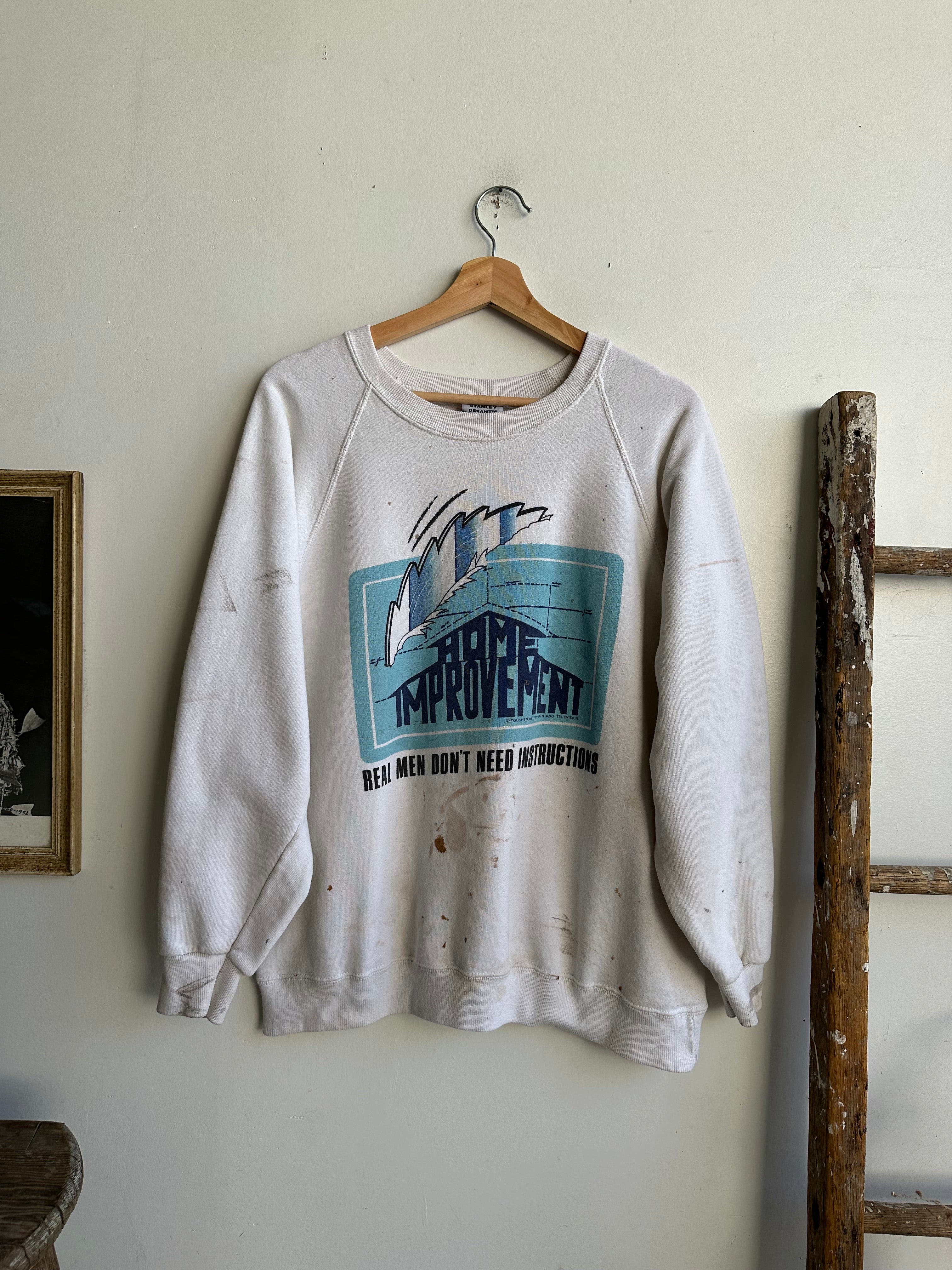 1990s Paint Stained Home Improvement Sweatshirt (L)