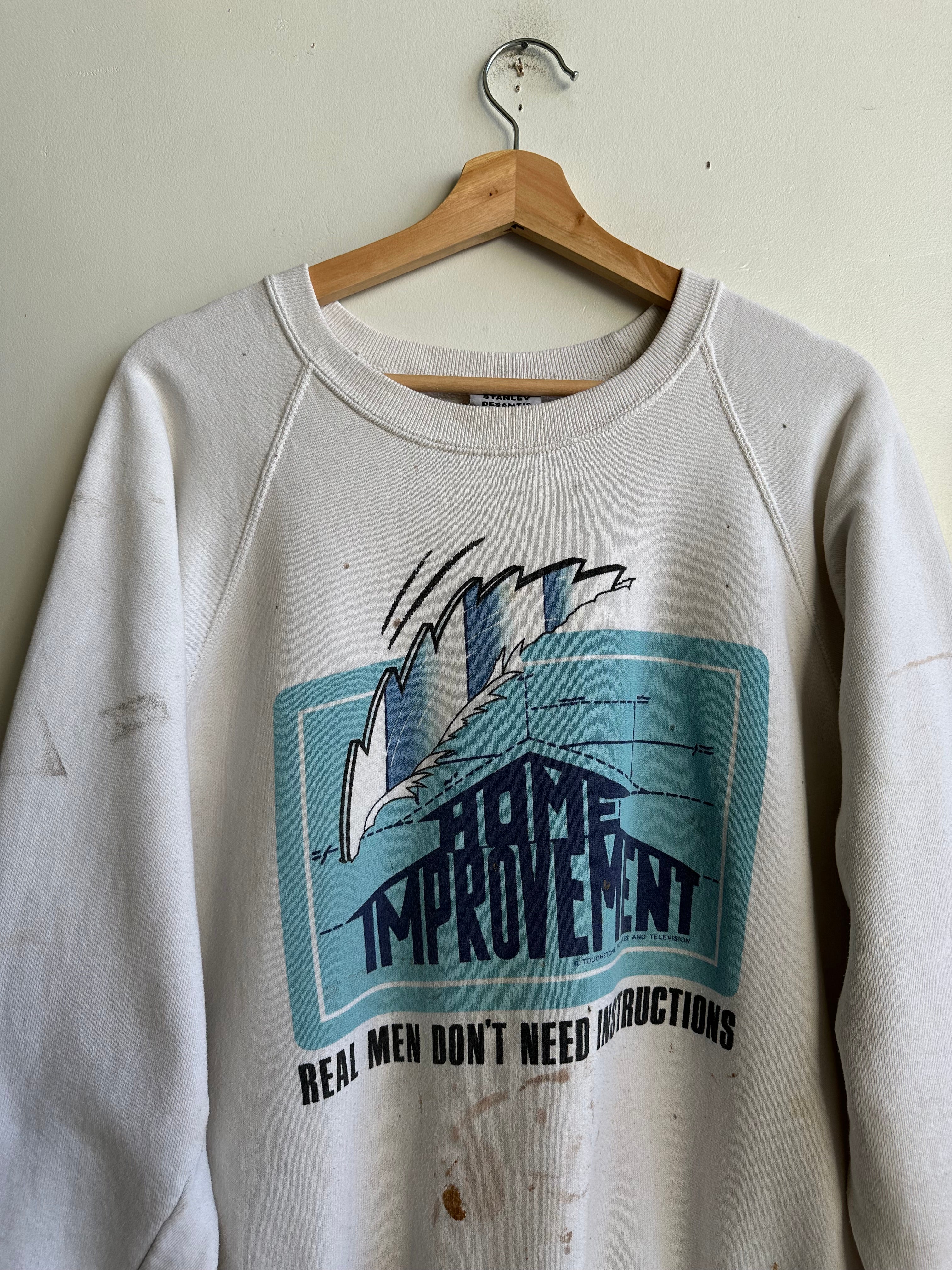 1990s Paint Stained Home Improvement Sweatshirt (L)