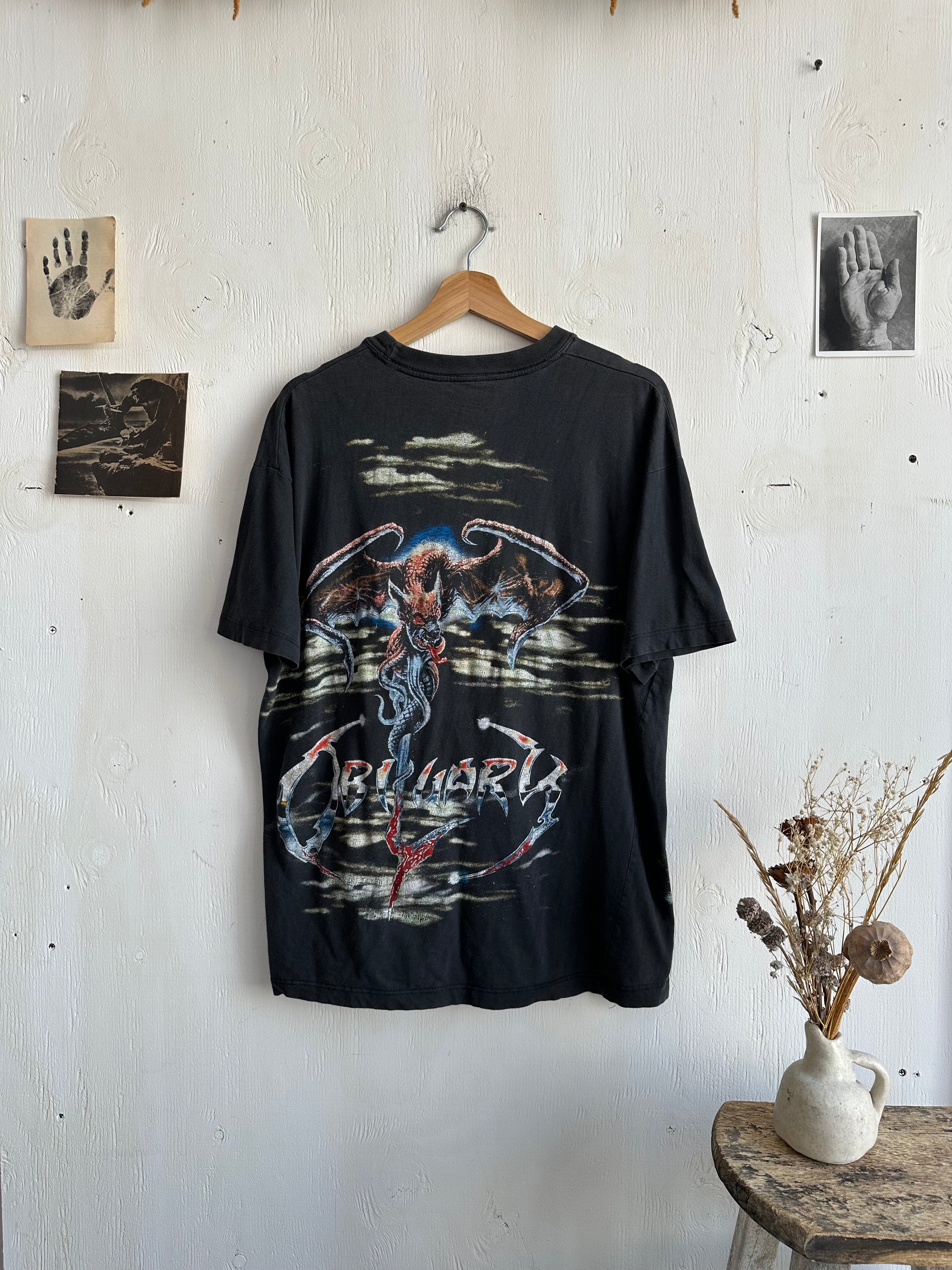 1990s Obituary The End Complete Double Sided T-Shirt (Boxy XL)