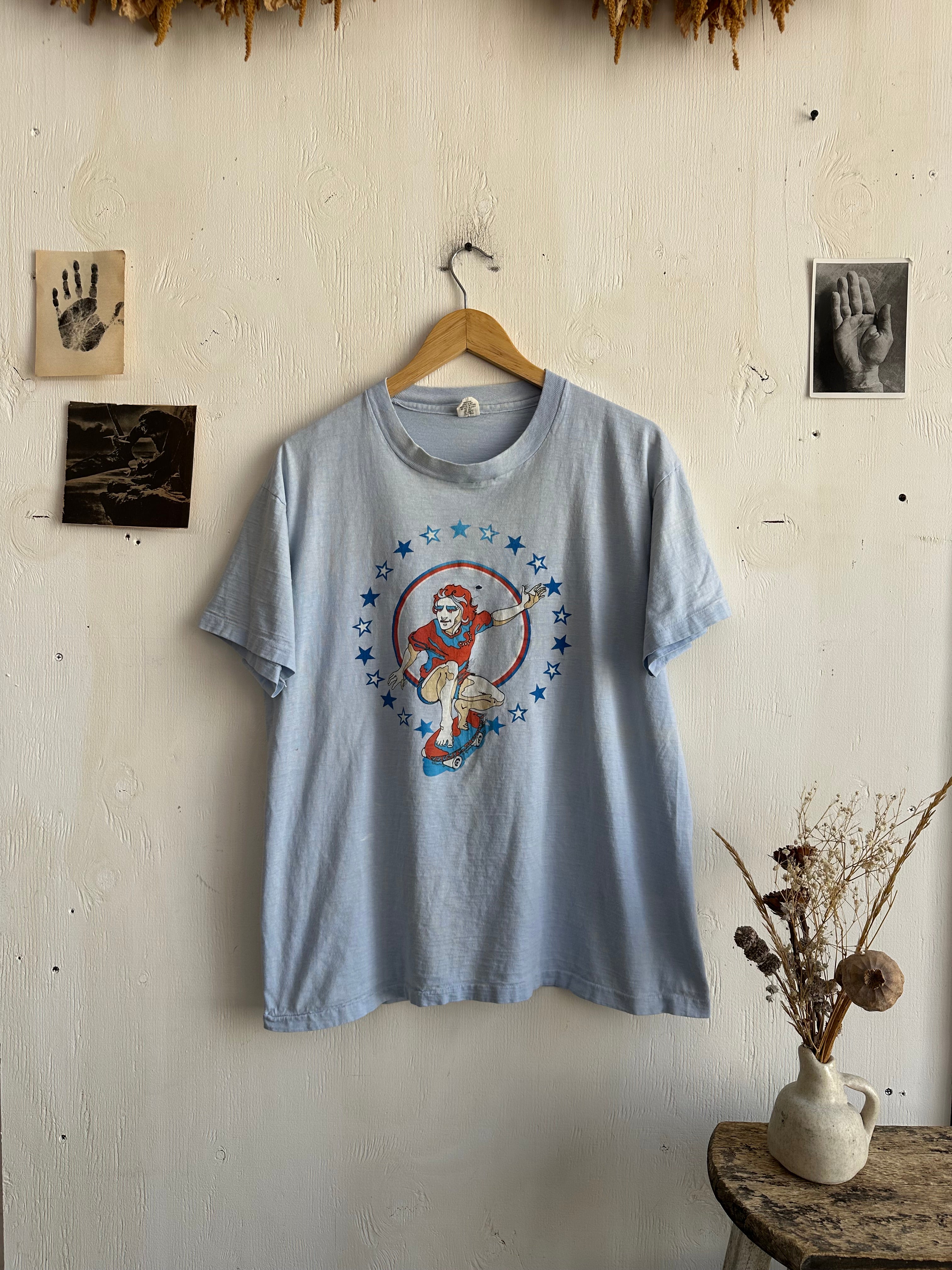 1970s Sunfaded Skateboarding T-Shirt (Boxy L/XL)