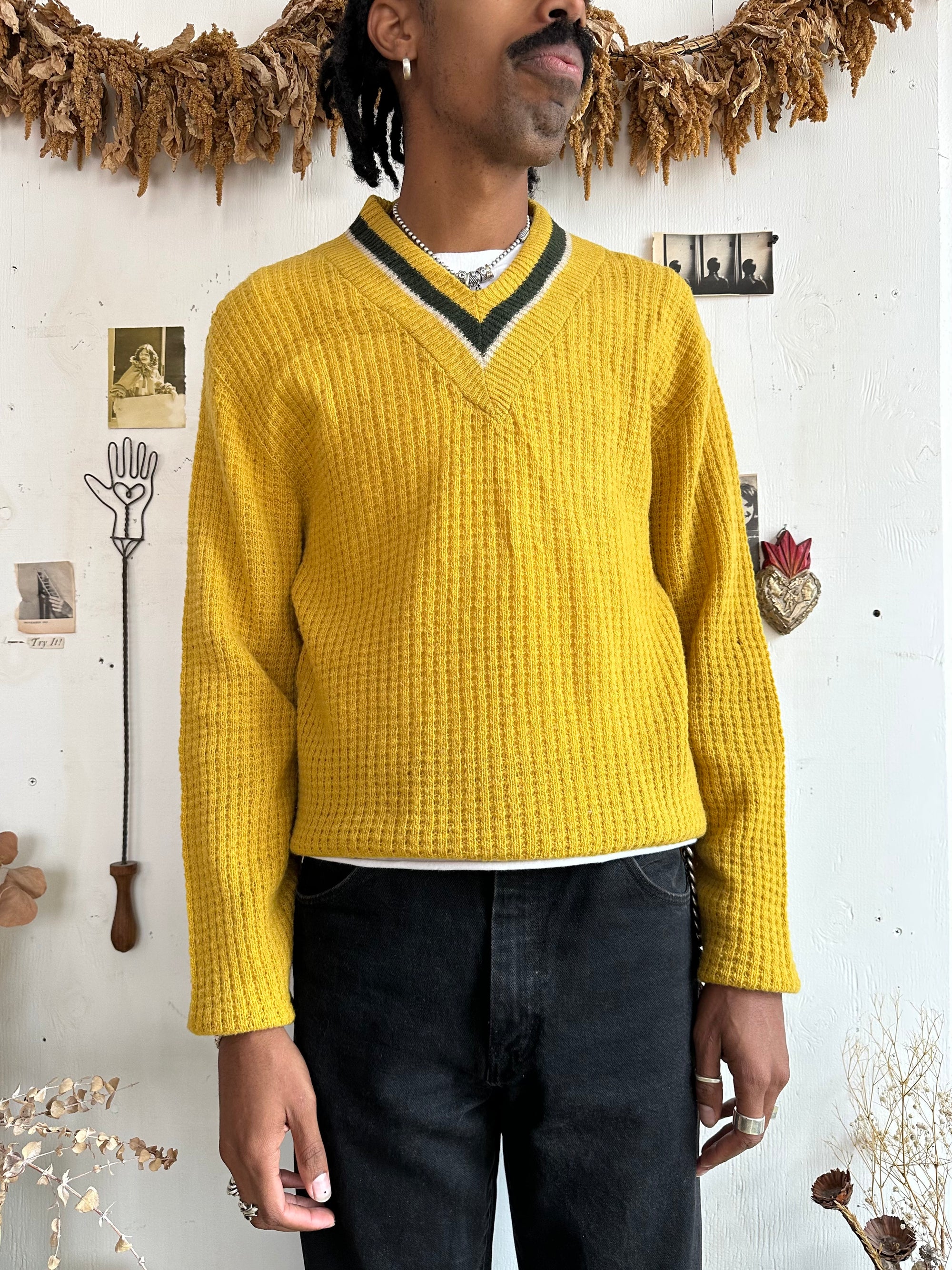 1960s Lambswool V-Neck Knit