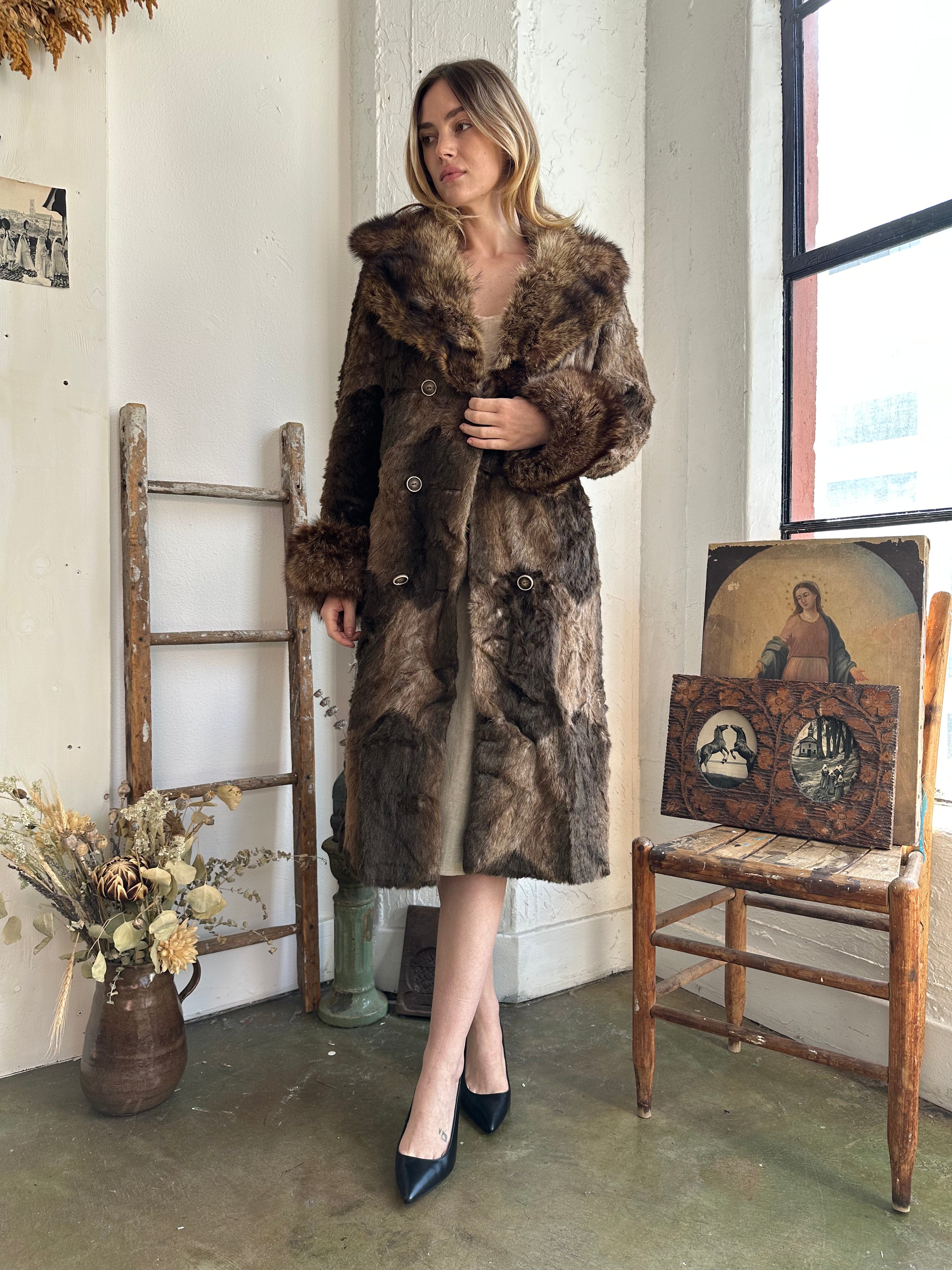 1960s Union Made Muskat Fur Coat (L)