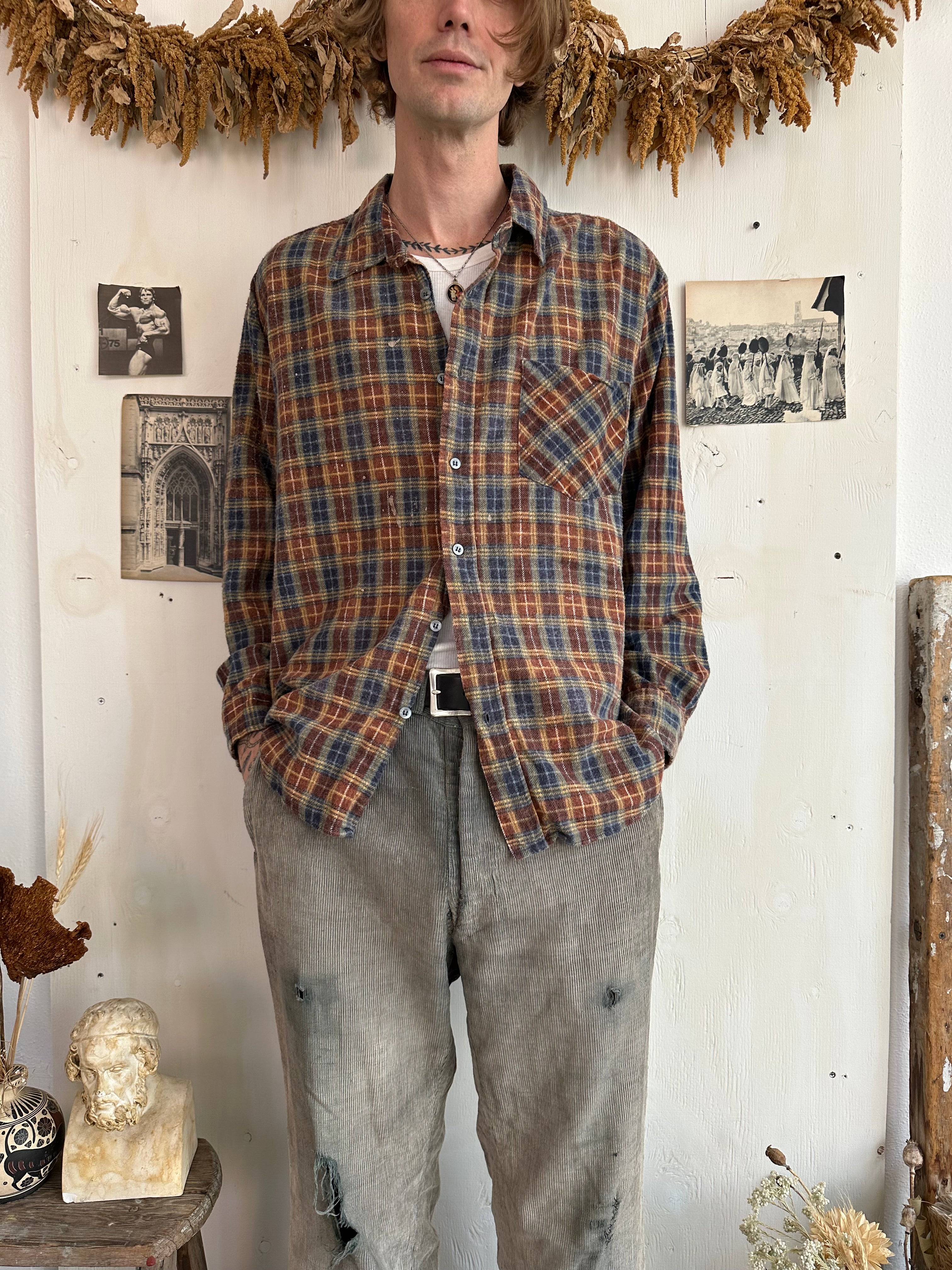 1990s Well-Worn Soft Cotton Flannel (XL)