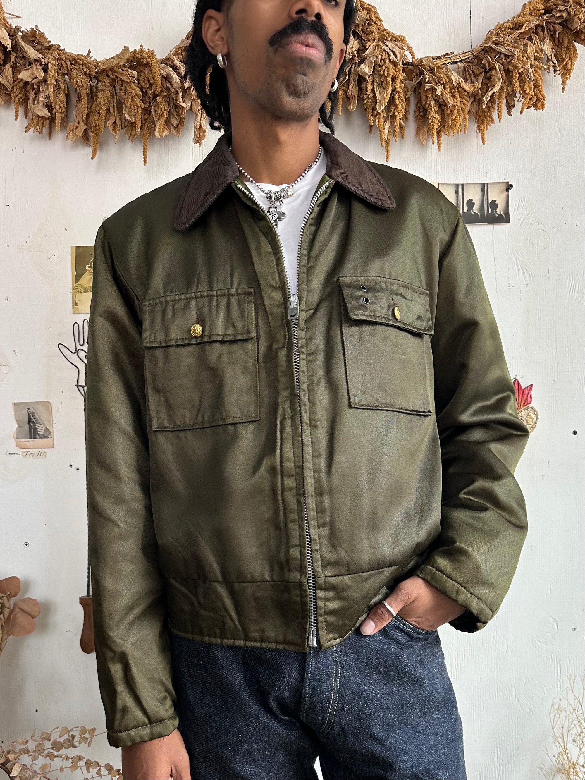 1980s Green Nylon Jacket