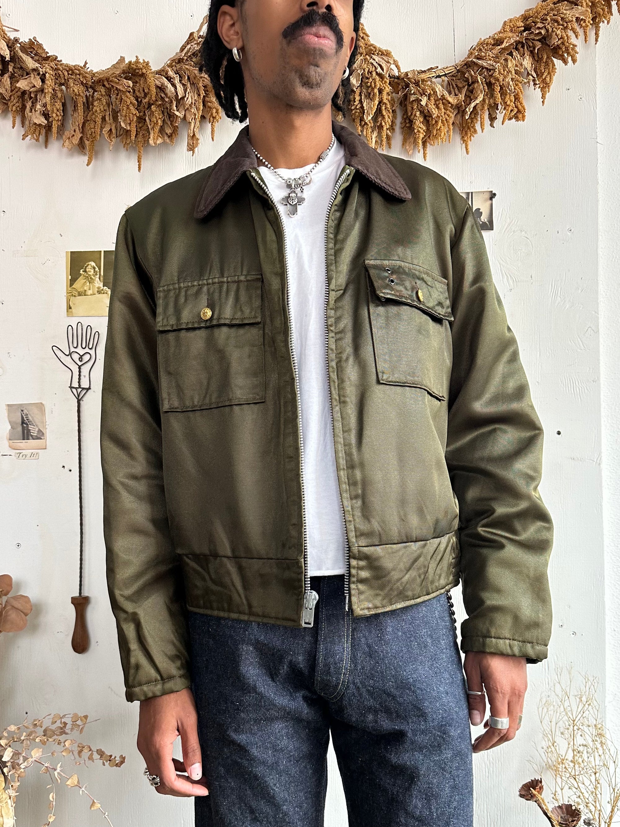 1980s Green Nylon Jacket