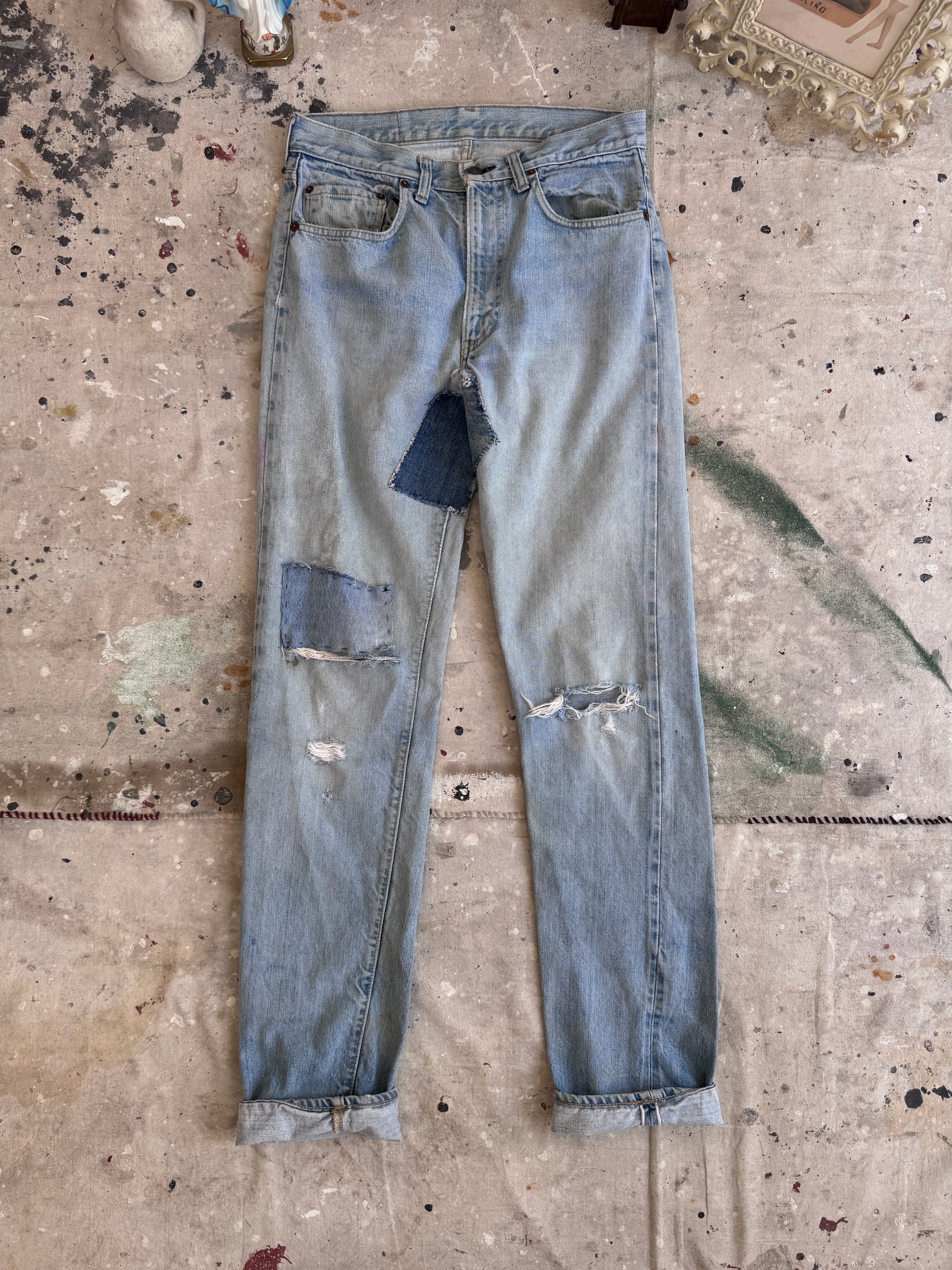 1980s Thrashed and Patched Levi’s Selvedge 505s