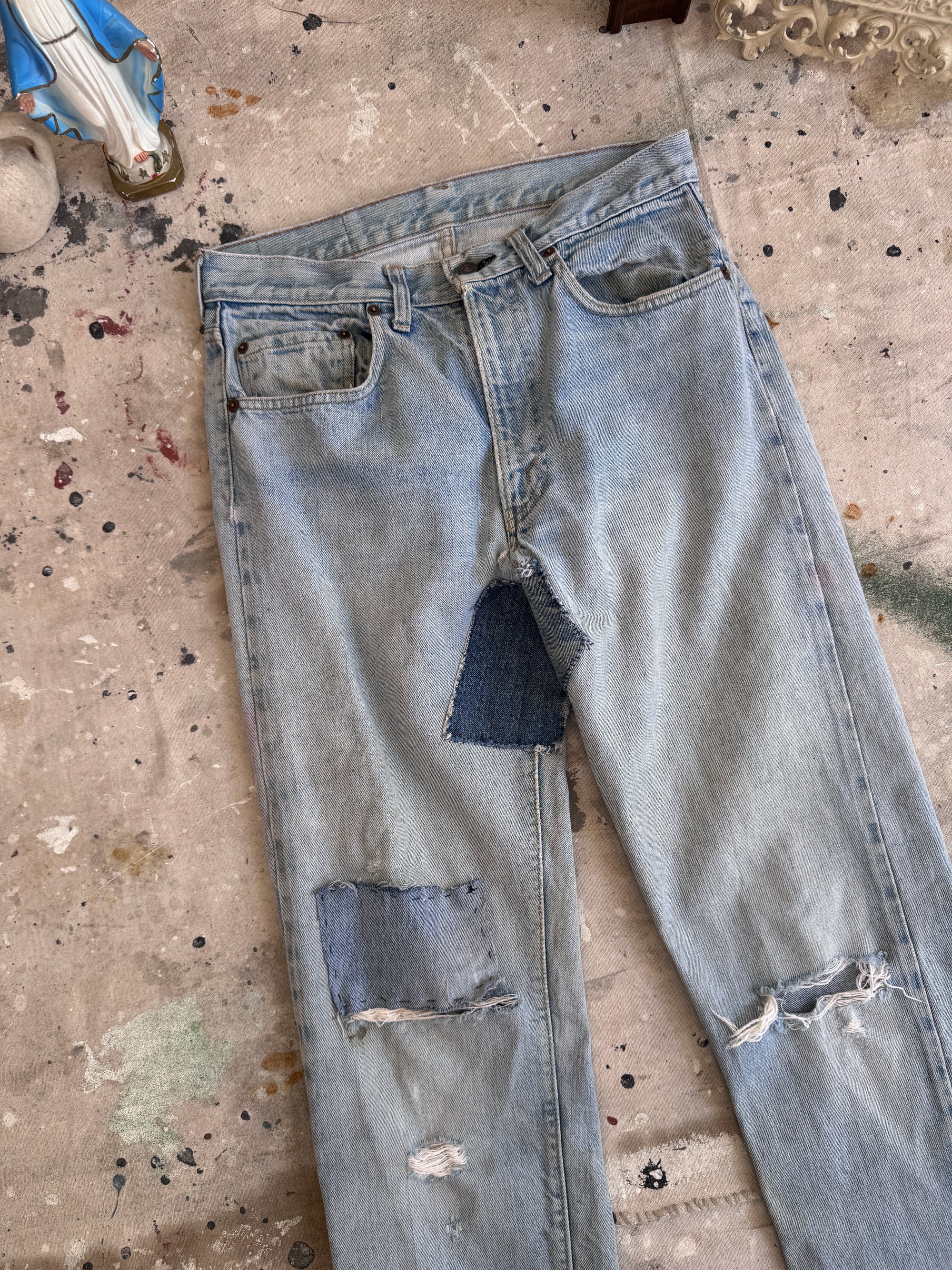 1980s Thrashed and Patched Levi’s Selvedge 505s
