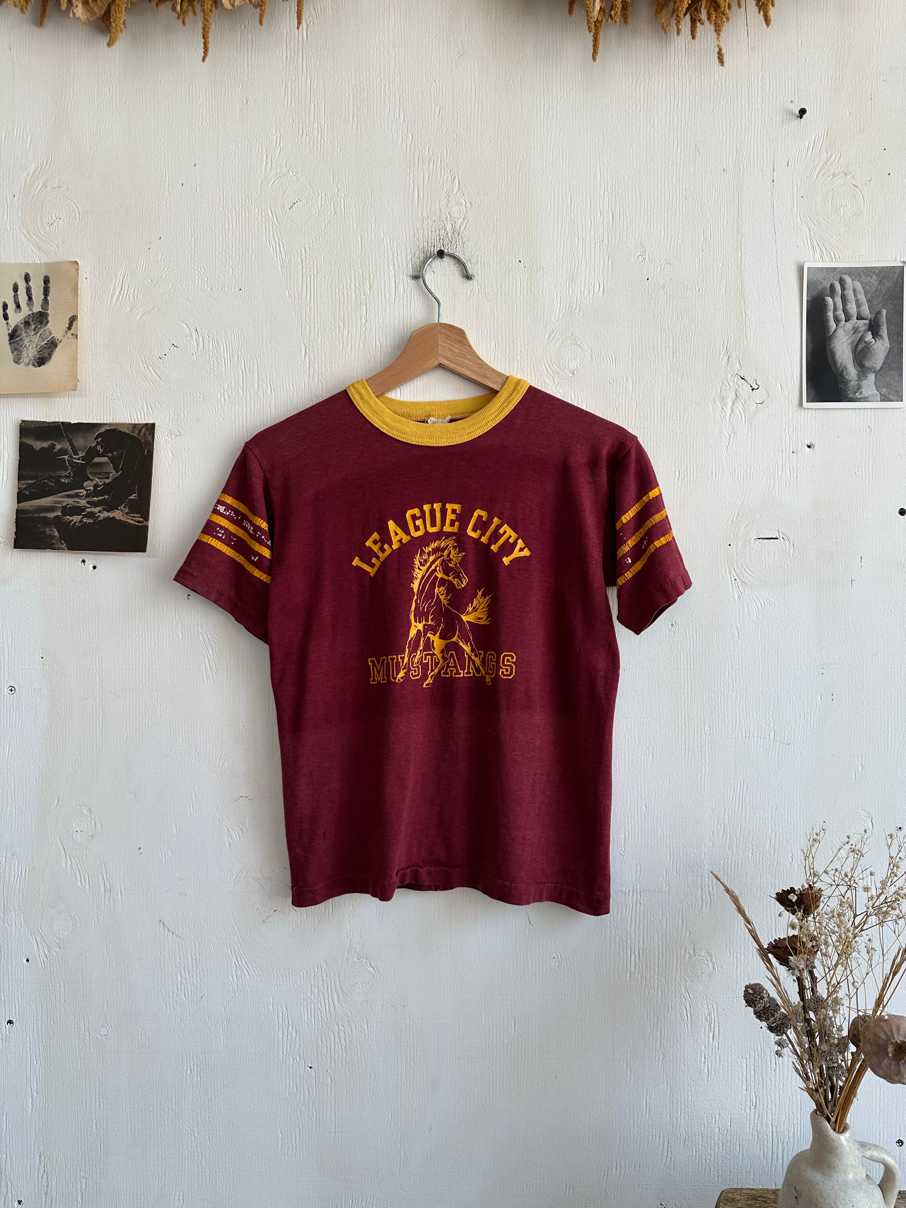 1970s Sunfaded Mustangs Athletic Tee (S/M)
