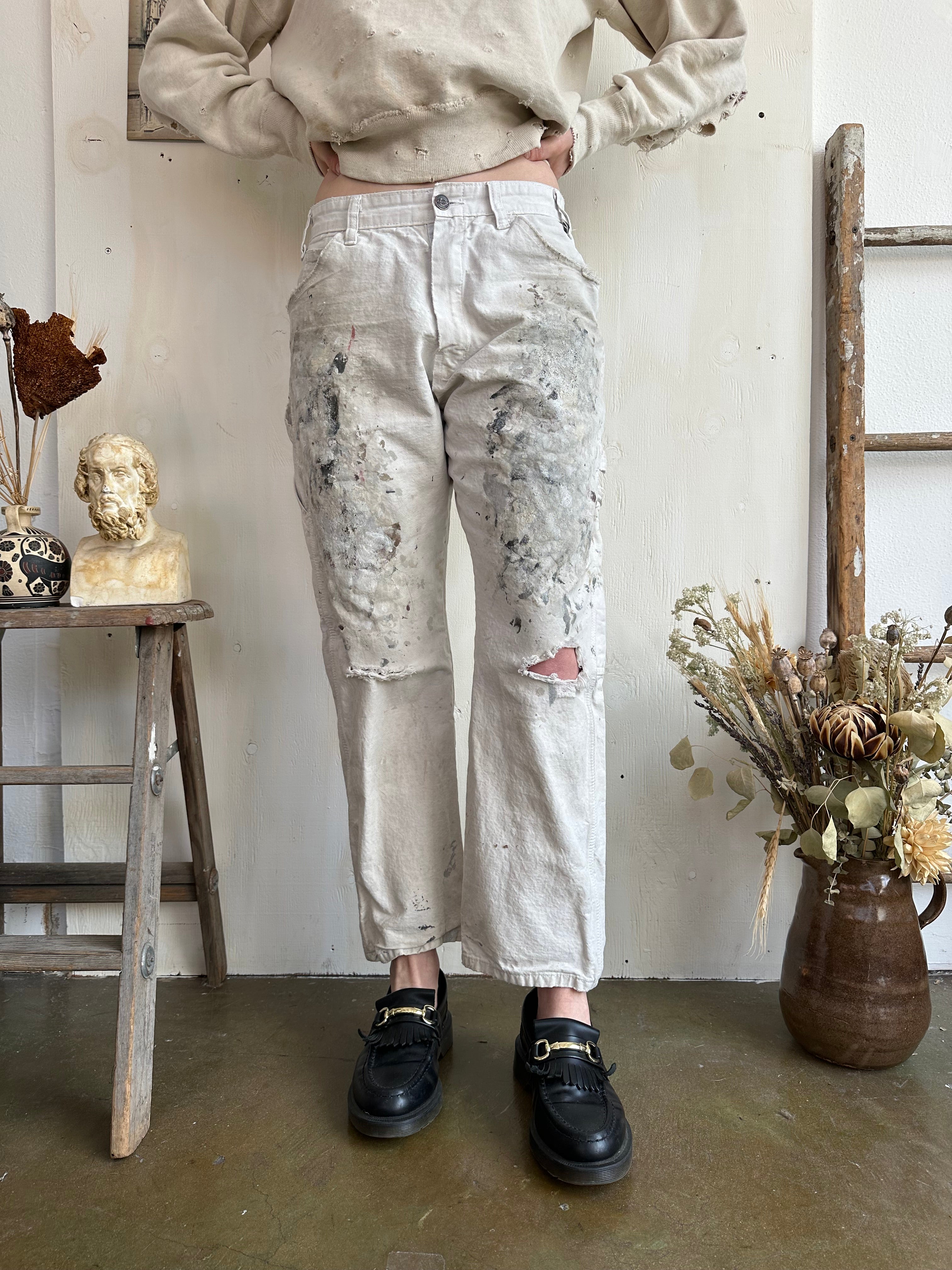 1990s Thick Paint Covered Dickies Carpenter Pants (30/27)