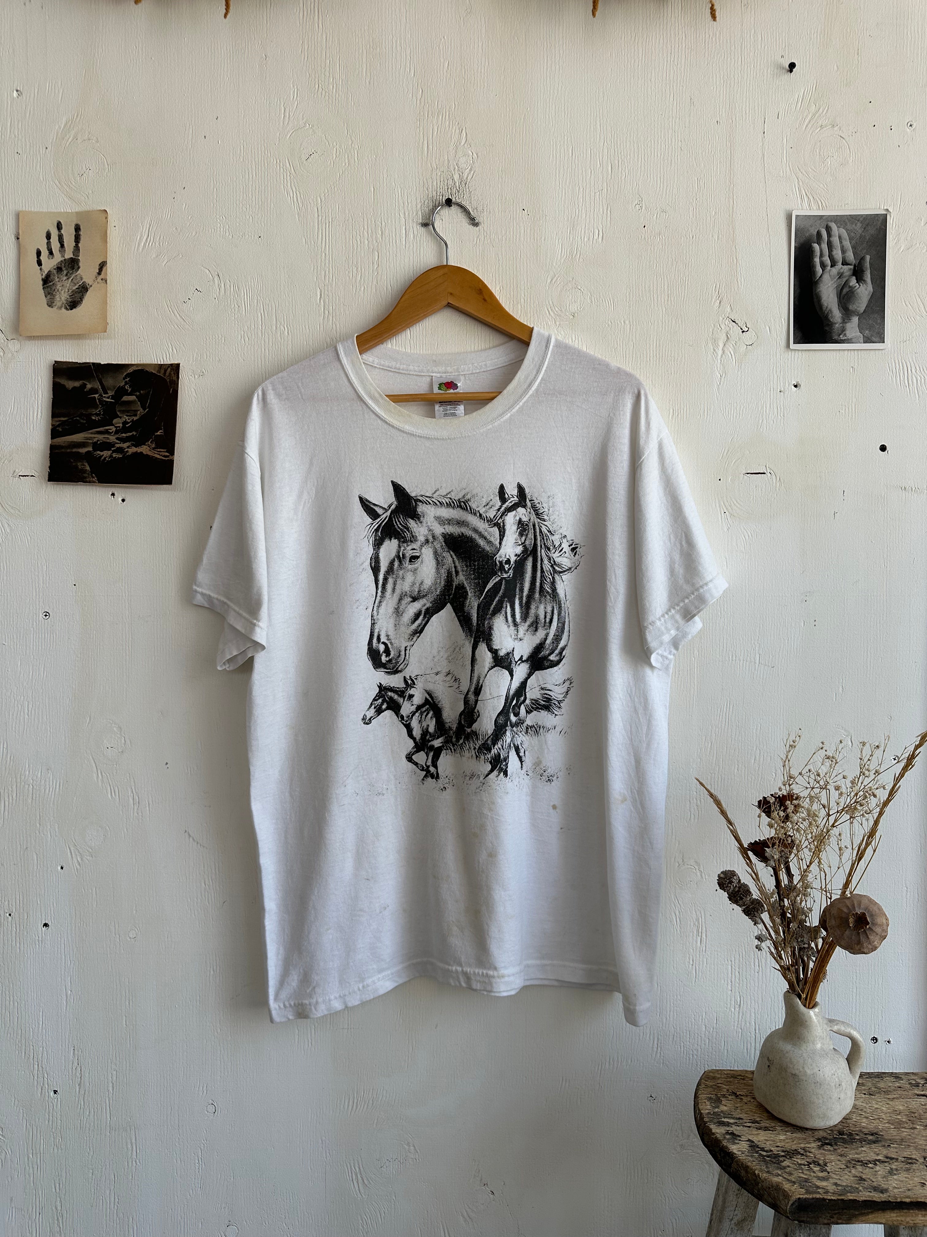 1990s Stained Horse T-Shirt (XL)