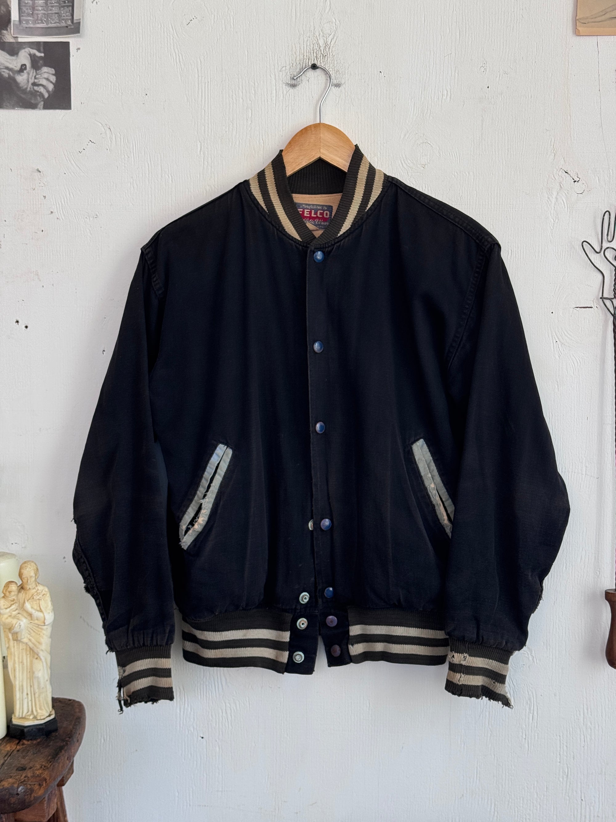 1930s Thrashed John Town Baseball Jacket