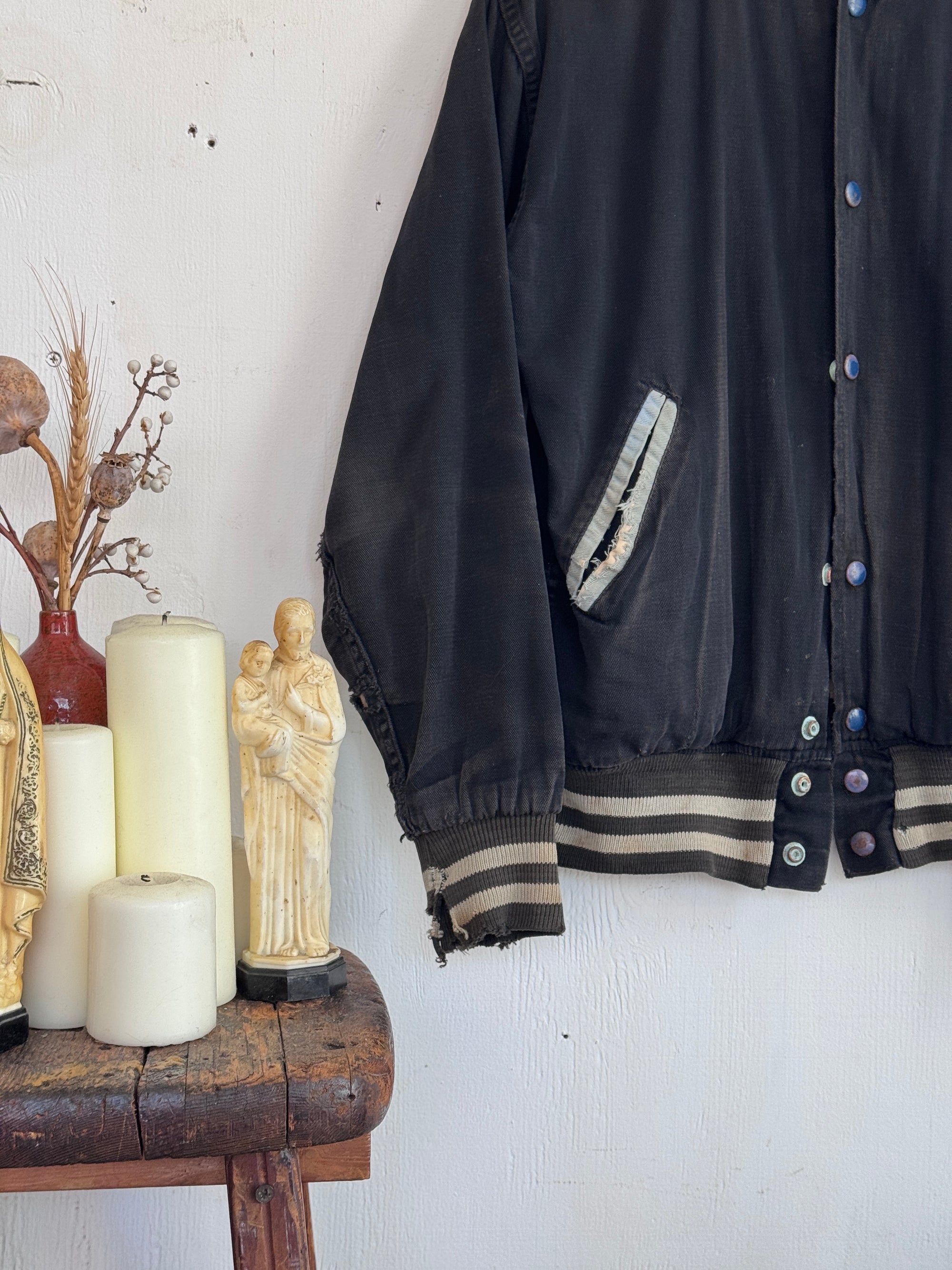 1930s Thrashed John Town Baseball Jacket